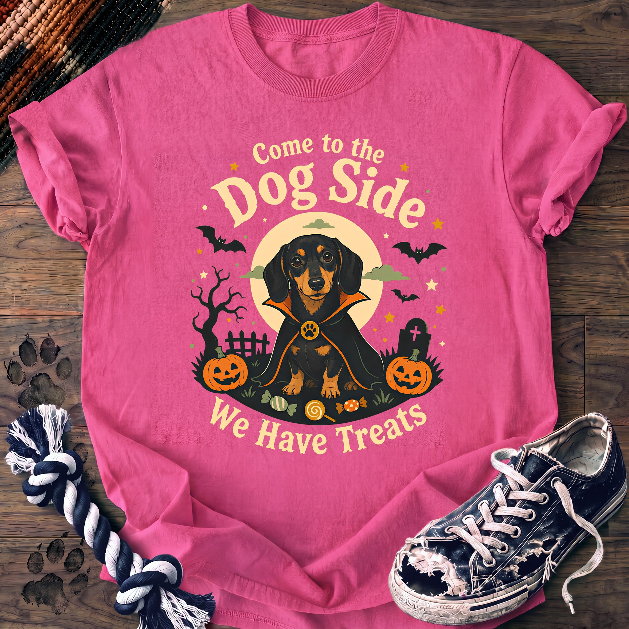 PAWSSION CLUB t-shirt in NeonPink color - SKU PC-0573