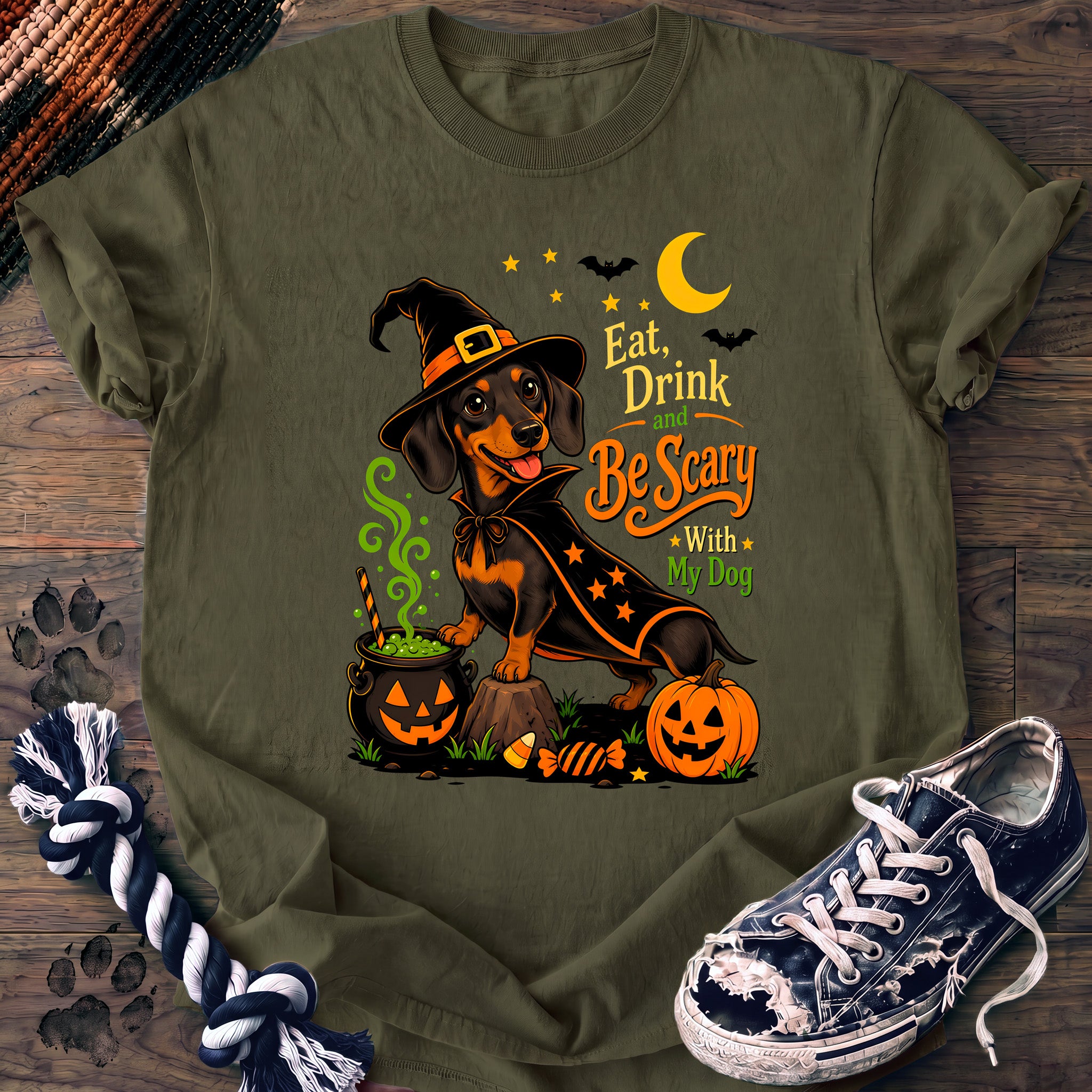 PAWSSION CLUB t-shirt in Moss color - SKU PC-0574