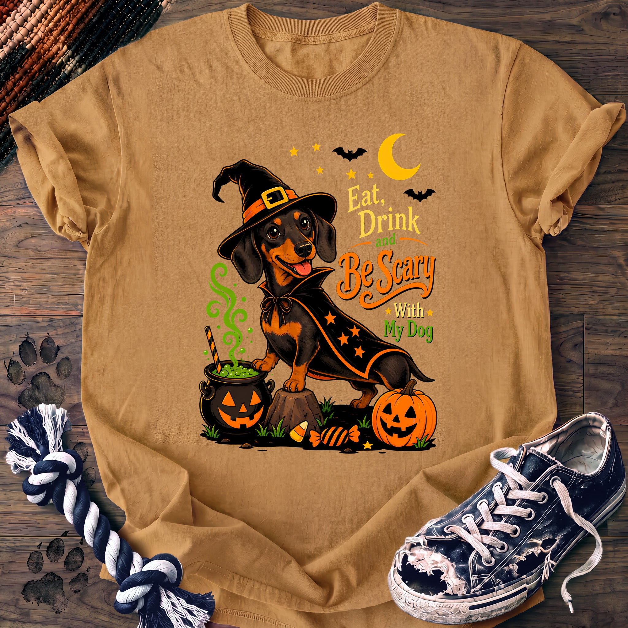 PAWSSION CLUB t-shirt in Mustard color - SKU PC-0574