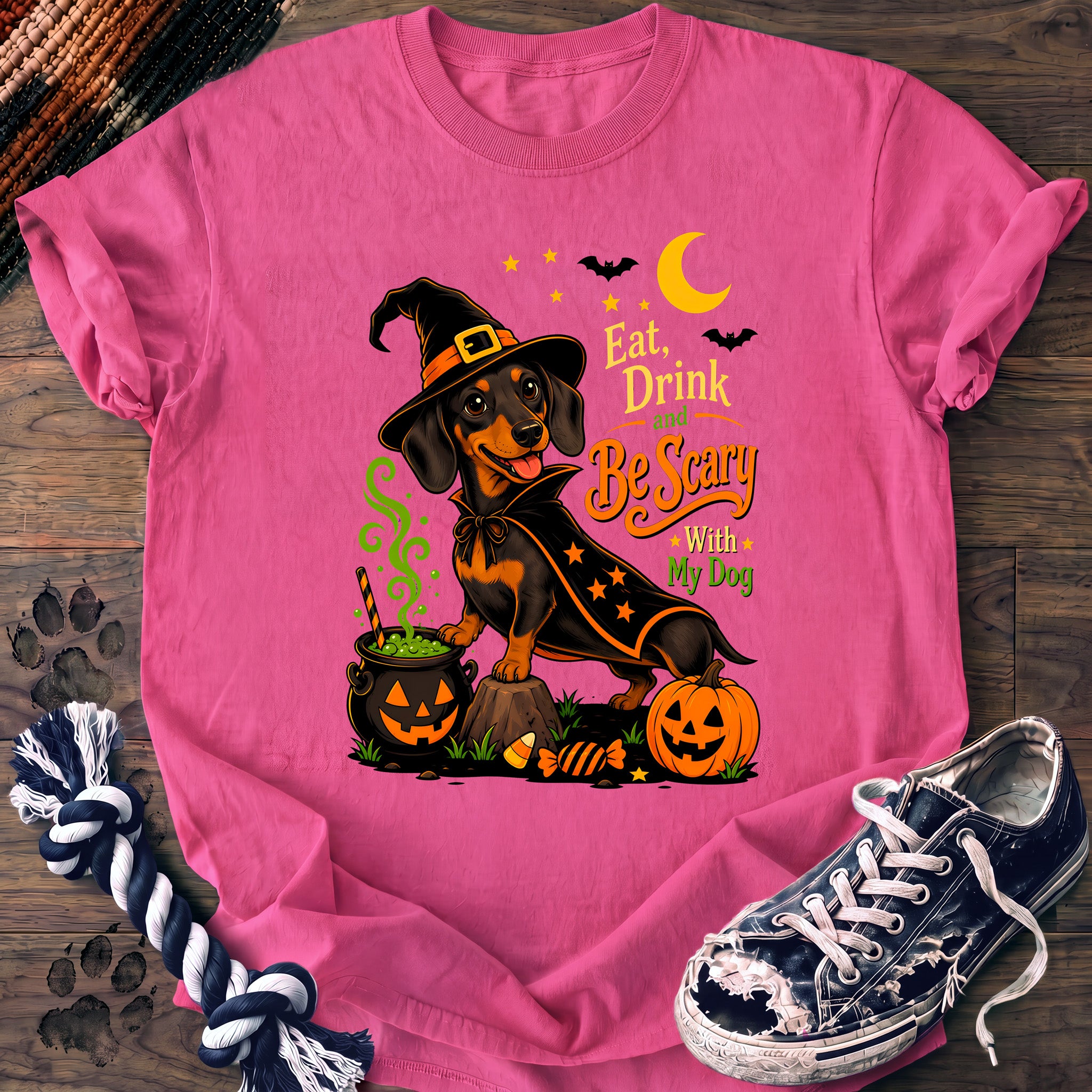 PAWSSION CLUB t-shirt in NeonPink color - SKU PC-0574