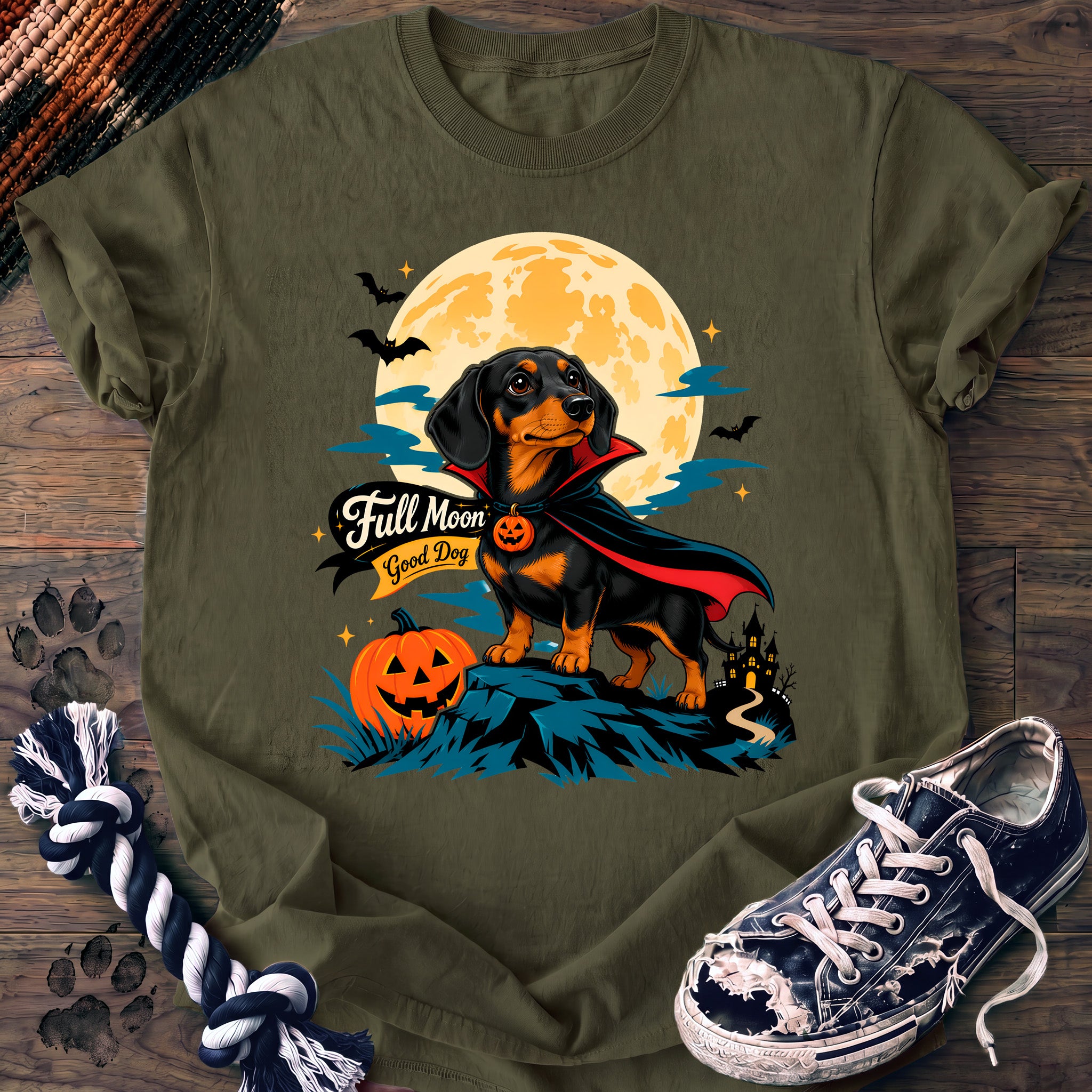 PAWSSION CLUB t-shirt in Moss color - SKU PC-0577