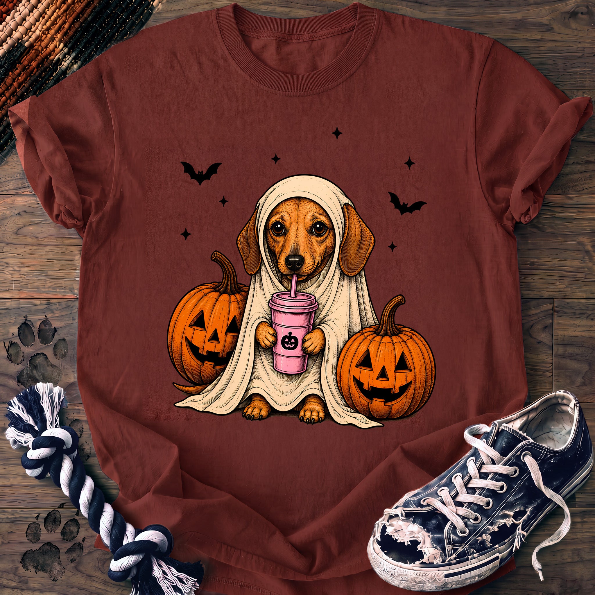PAWSSION CLUB t-shirt in Brick color - SKU PC-0578