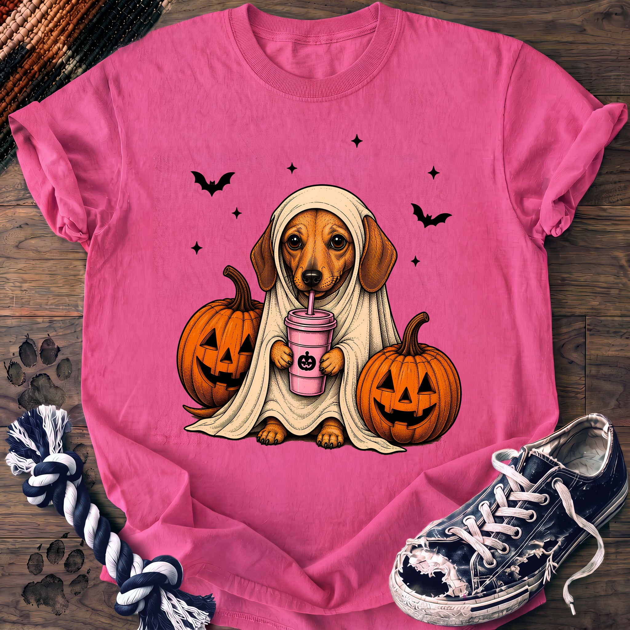 PAWSSION CLUB t-shirt in NeonPink color - SKU PC-0578