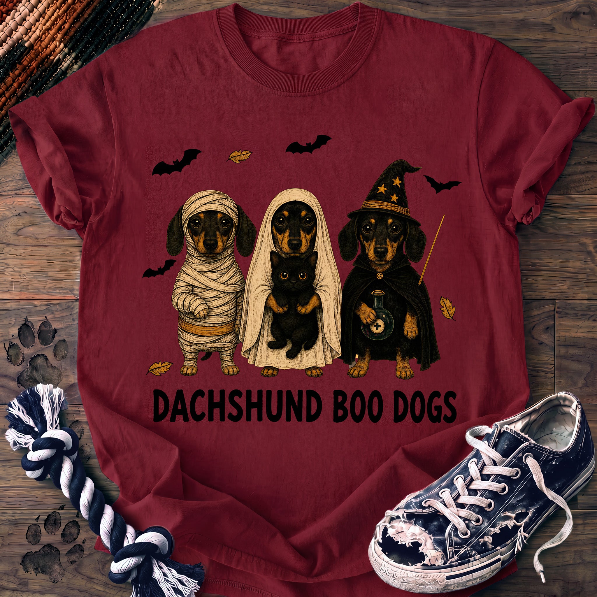 PAWSSION CLUB t-shirt in Crimson color - SKU PC-0580