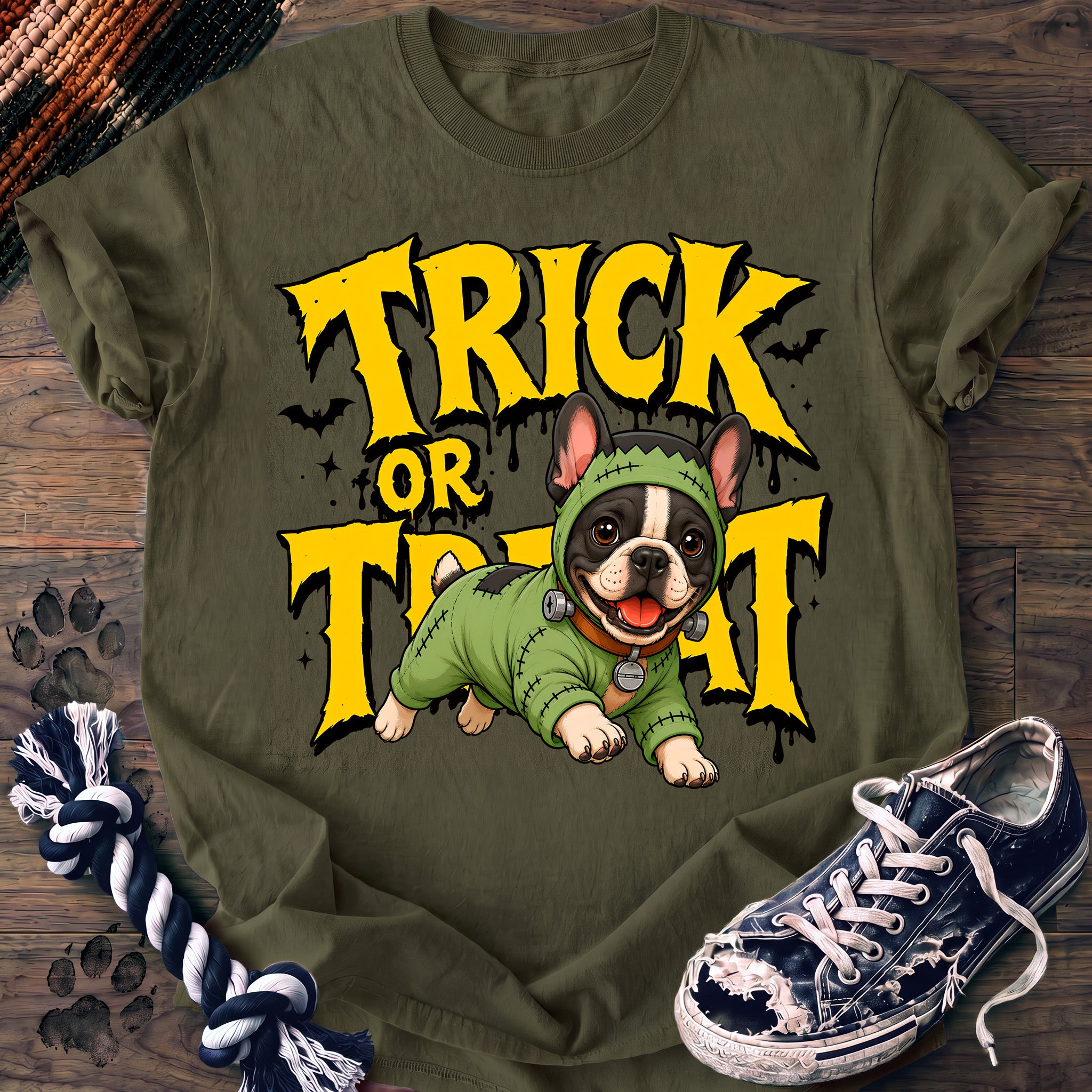 PAWSSION CLUB t-shirt in Moss color - SKU PC-0590