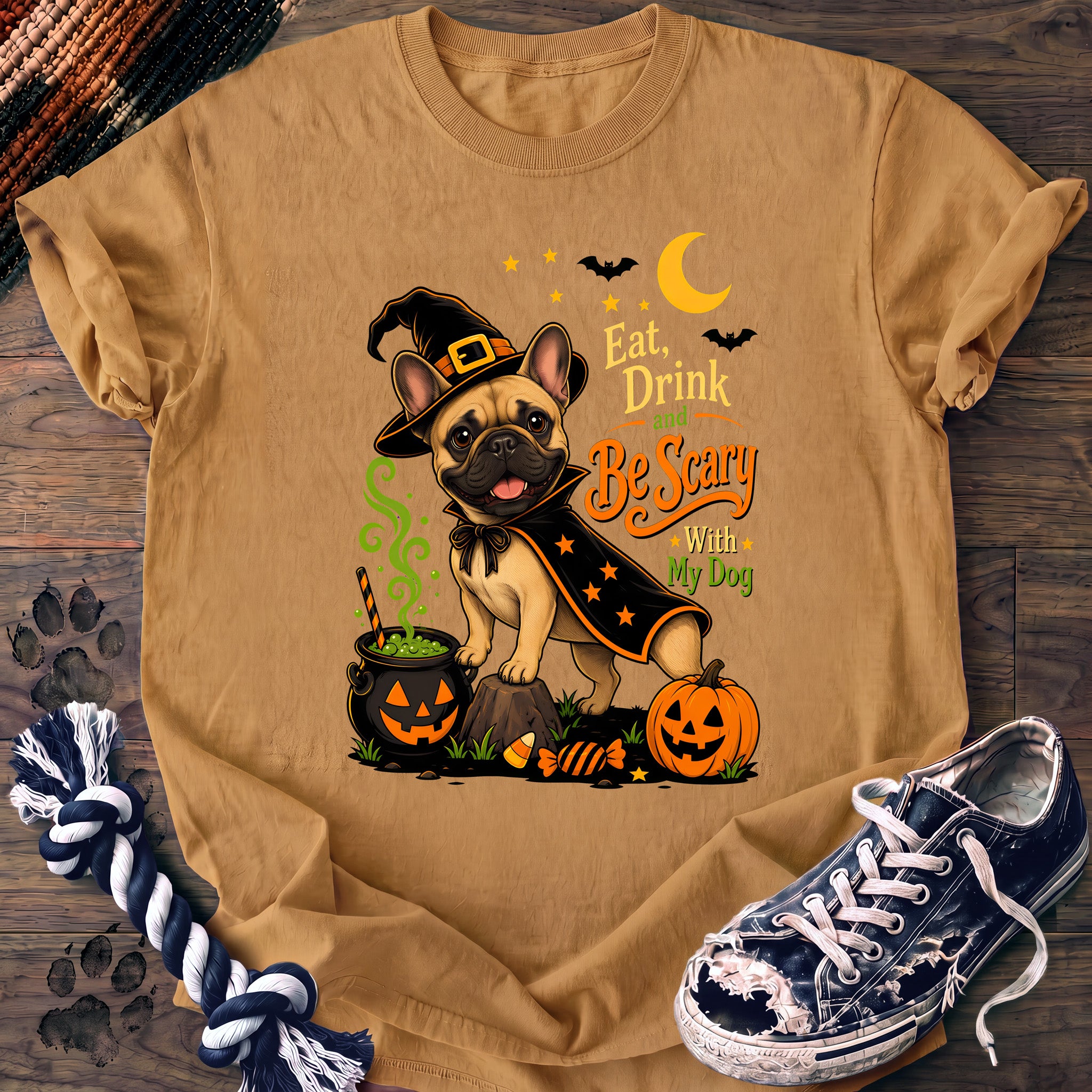 PAWSSION CLUB t-shirt in Mustard color - SKU PC-0596