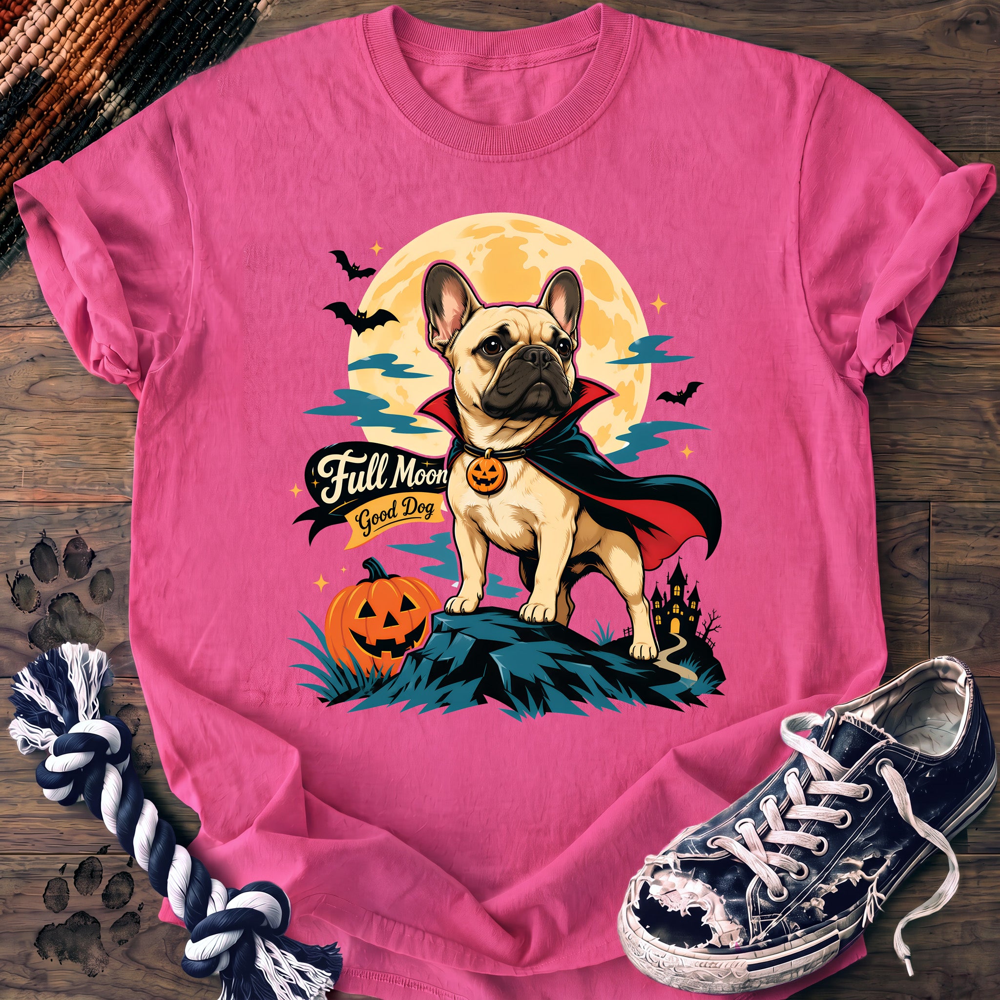 PAWSSION CLUB t-shirt in NeonPink color - SKU PC-0597
