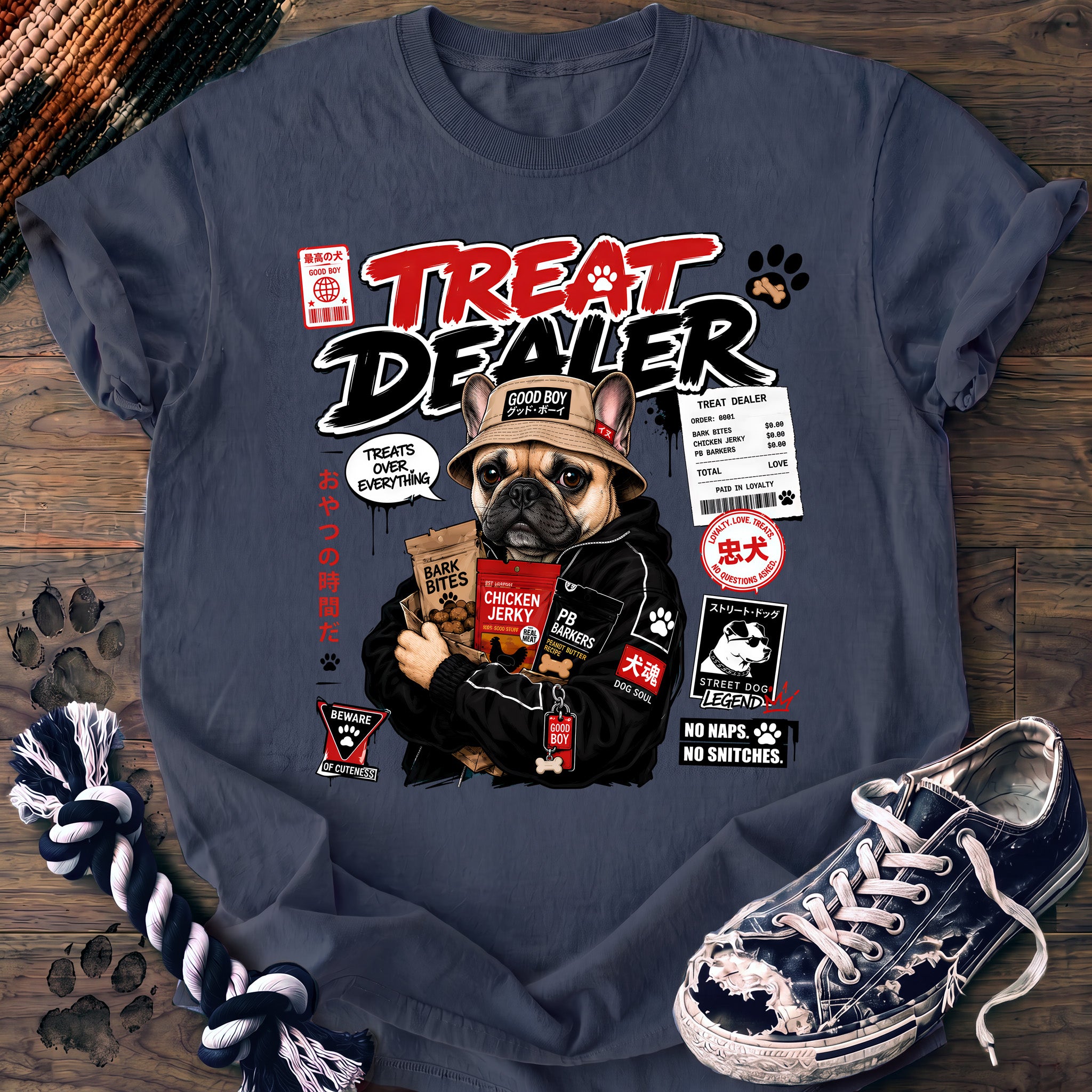 PAWSSION CLUB t-shirt in BlueJean color - SKU PC-0602