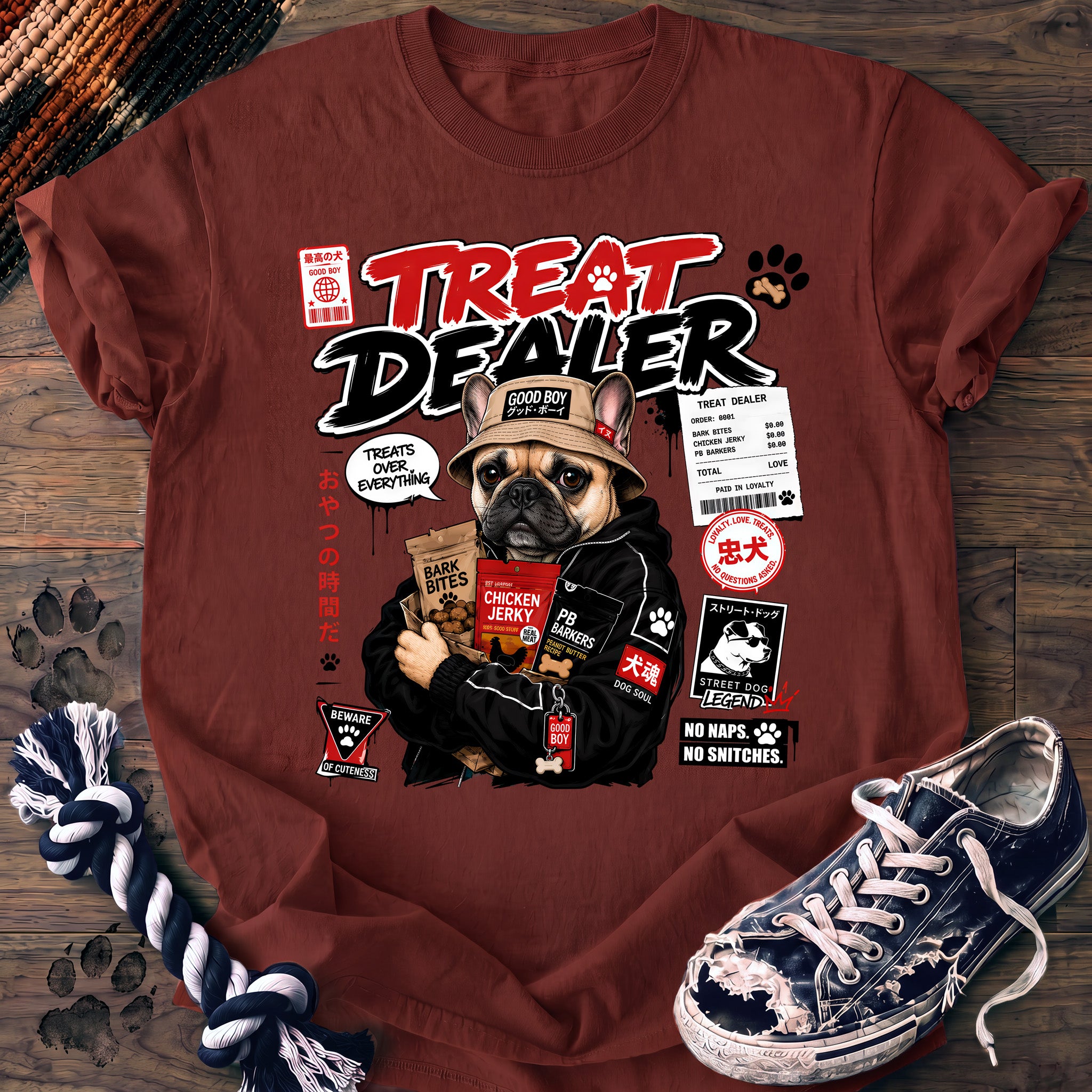 PAWSSION CLUB t-shirt in Brick color - SKU PC-0602