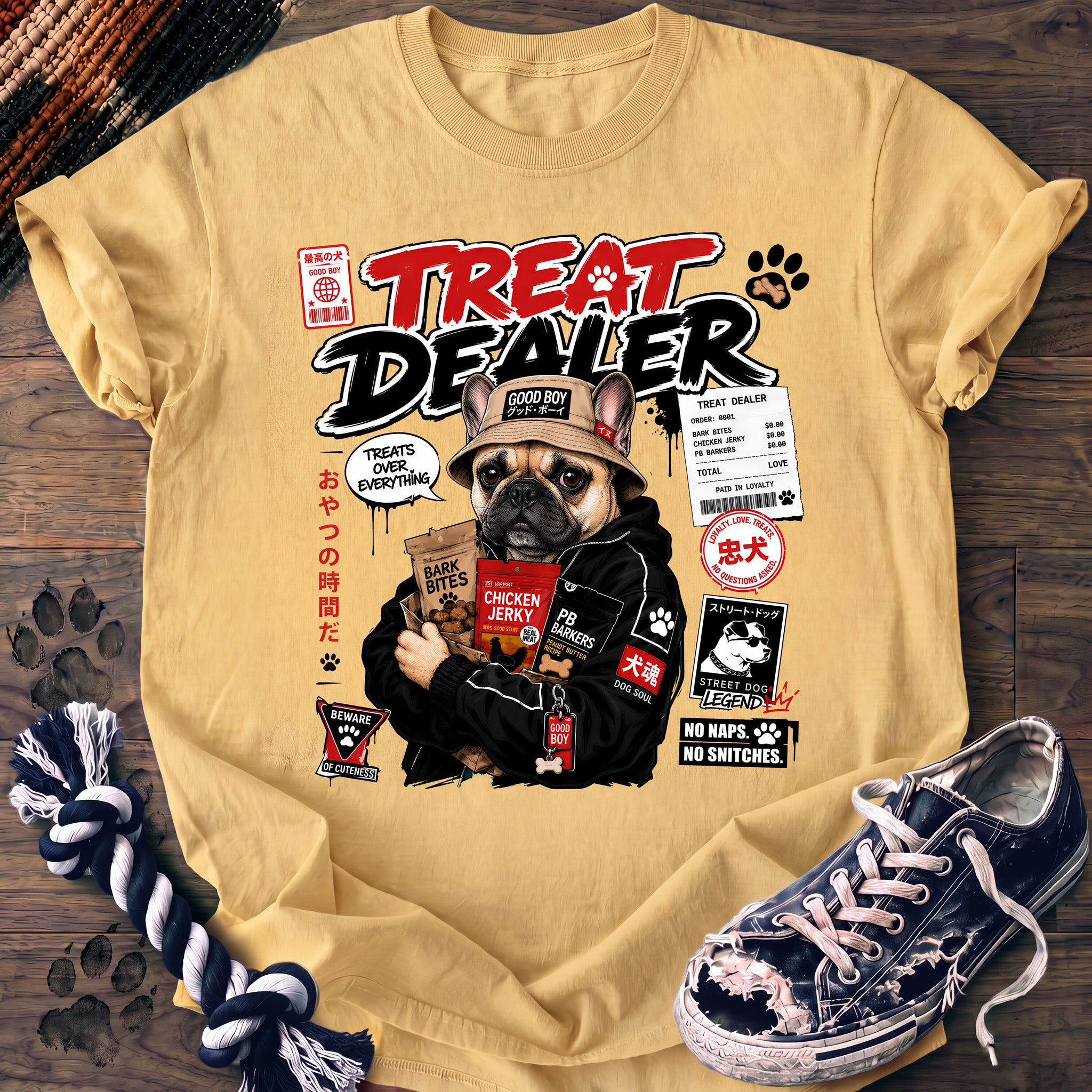 PAWSSION CLUB t-shirt in Butter color - SKU PC-0602