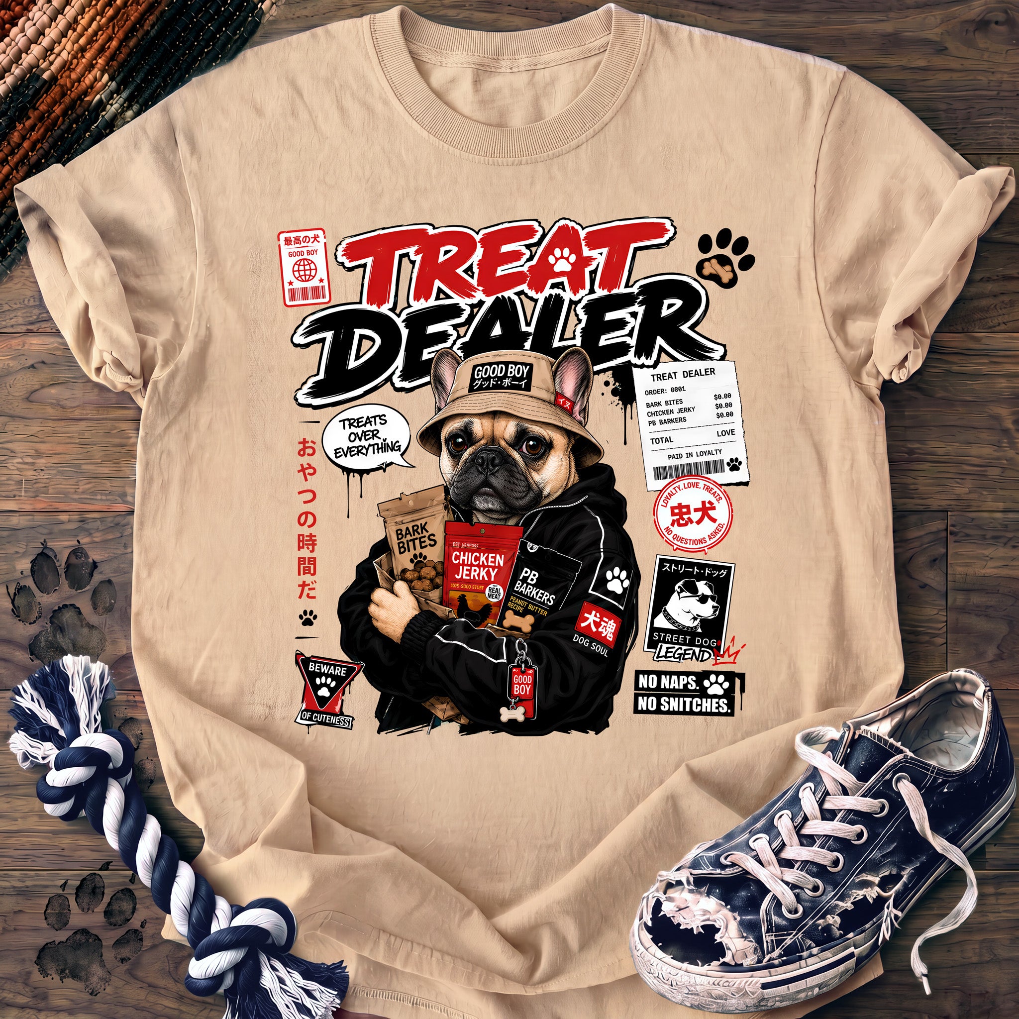 PAWSSION CLUB t-shirt in Ivory color - SKU PC-0602