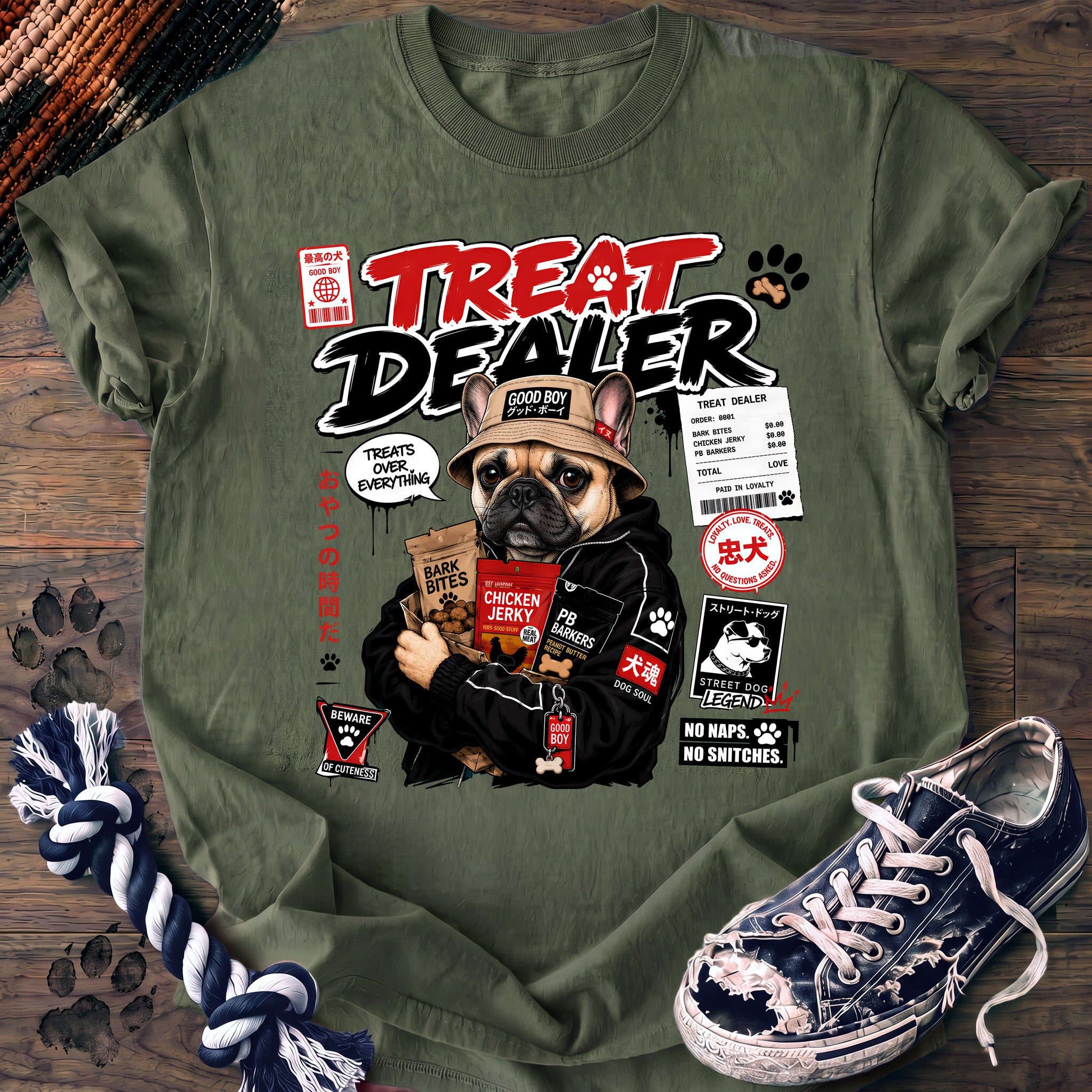 PAWSSION CLUB t-shirt in LightGreen color - SKU PC-0602