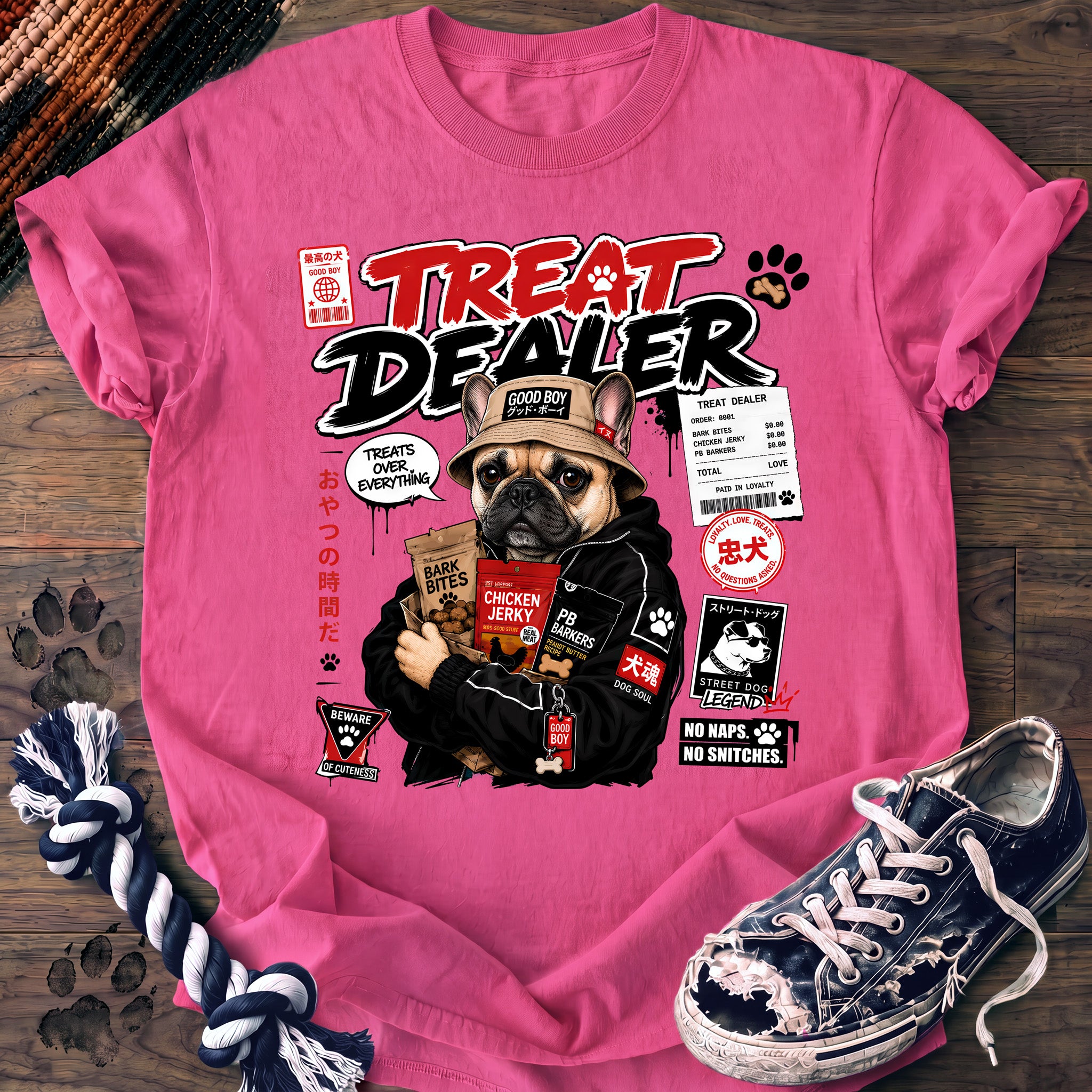 PAWSSION CLUB t-shirt in NeonPink color - SKU PC-0602