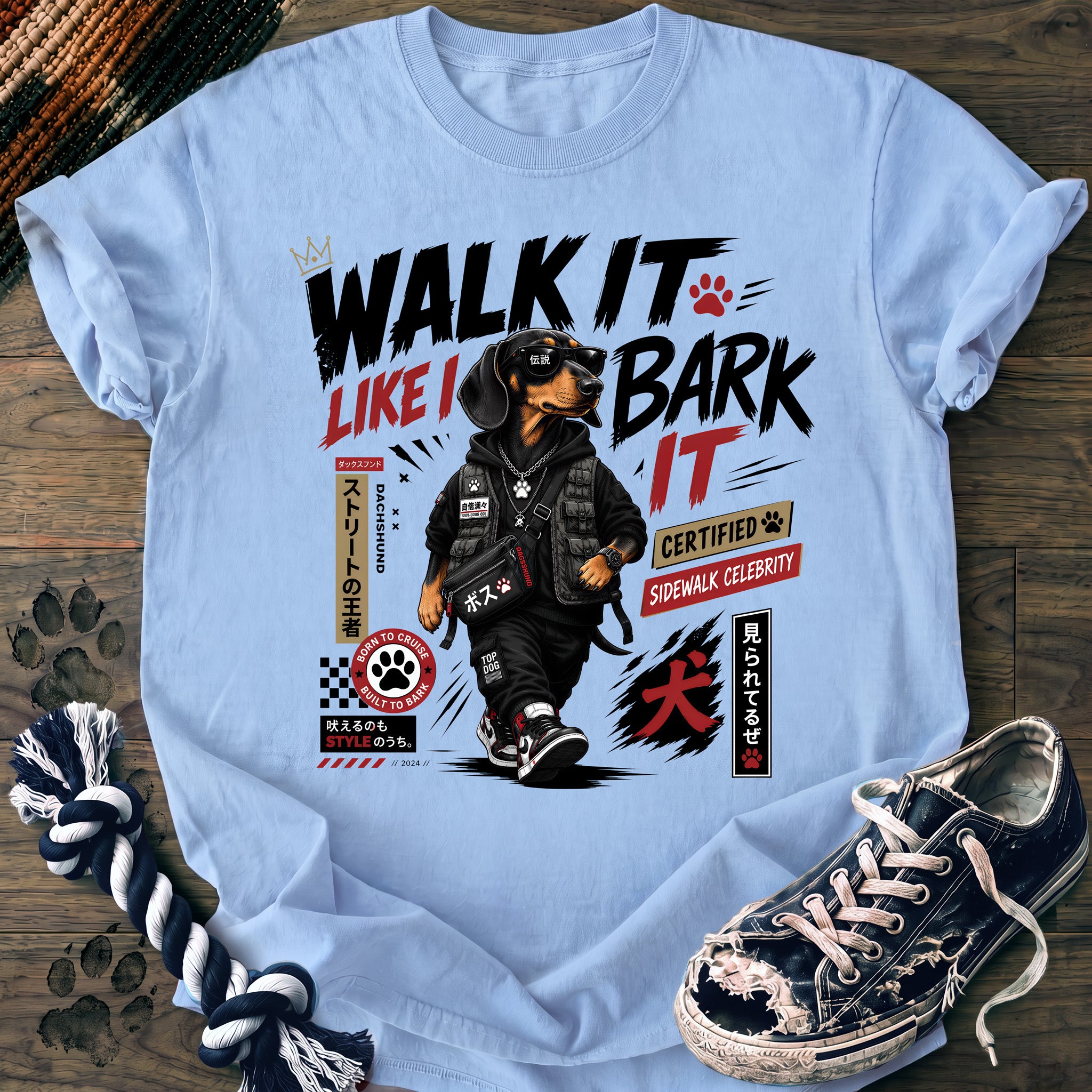 PAWSSION CLUB t-shirt in Chambray color - SKU PC-0608