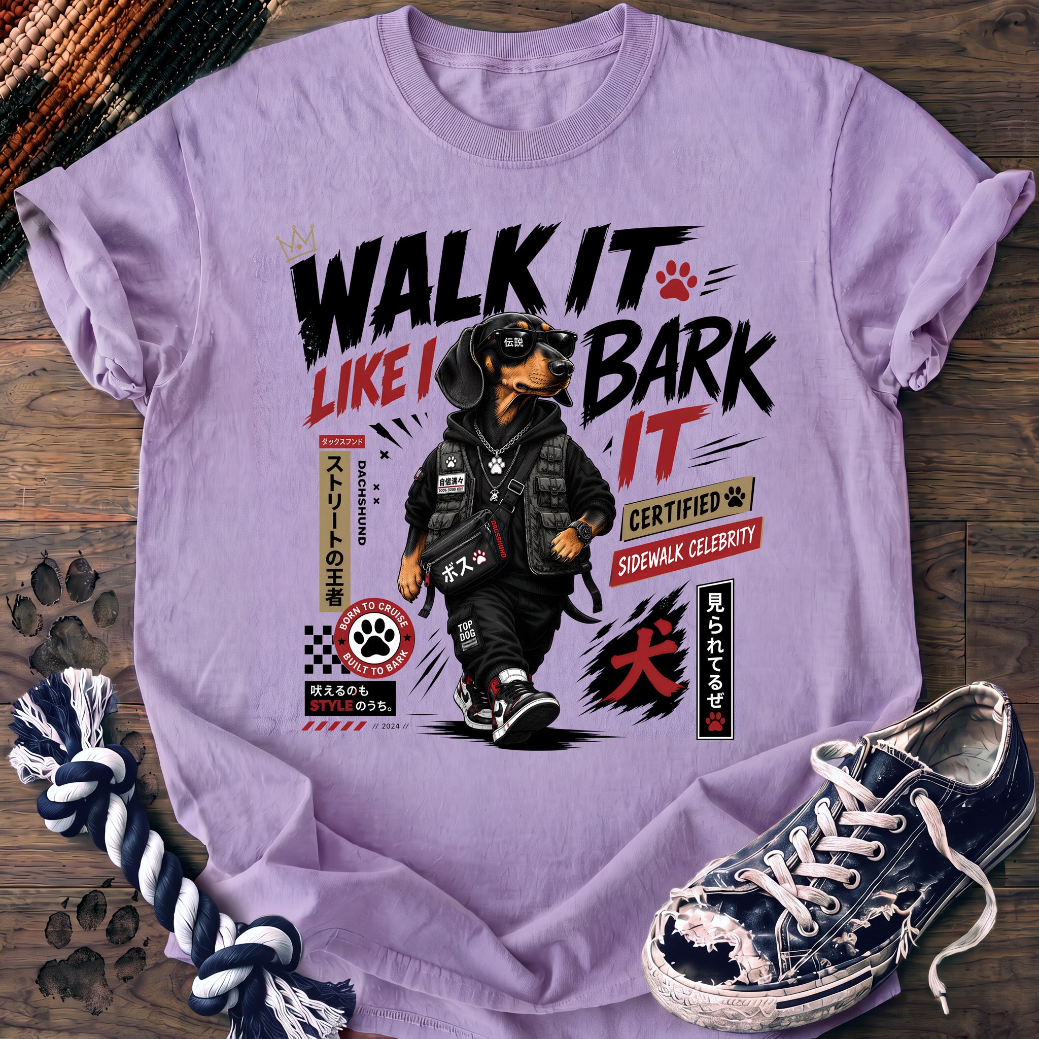 PAWSSION CLUB t-shirt in Orchid color - SKU PC-0608