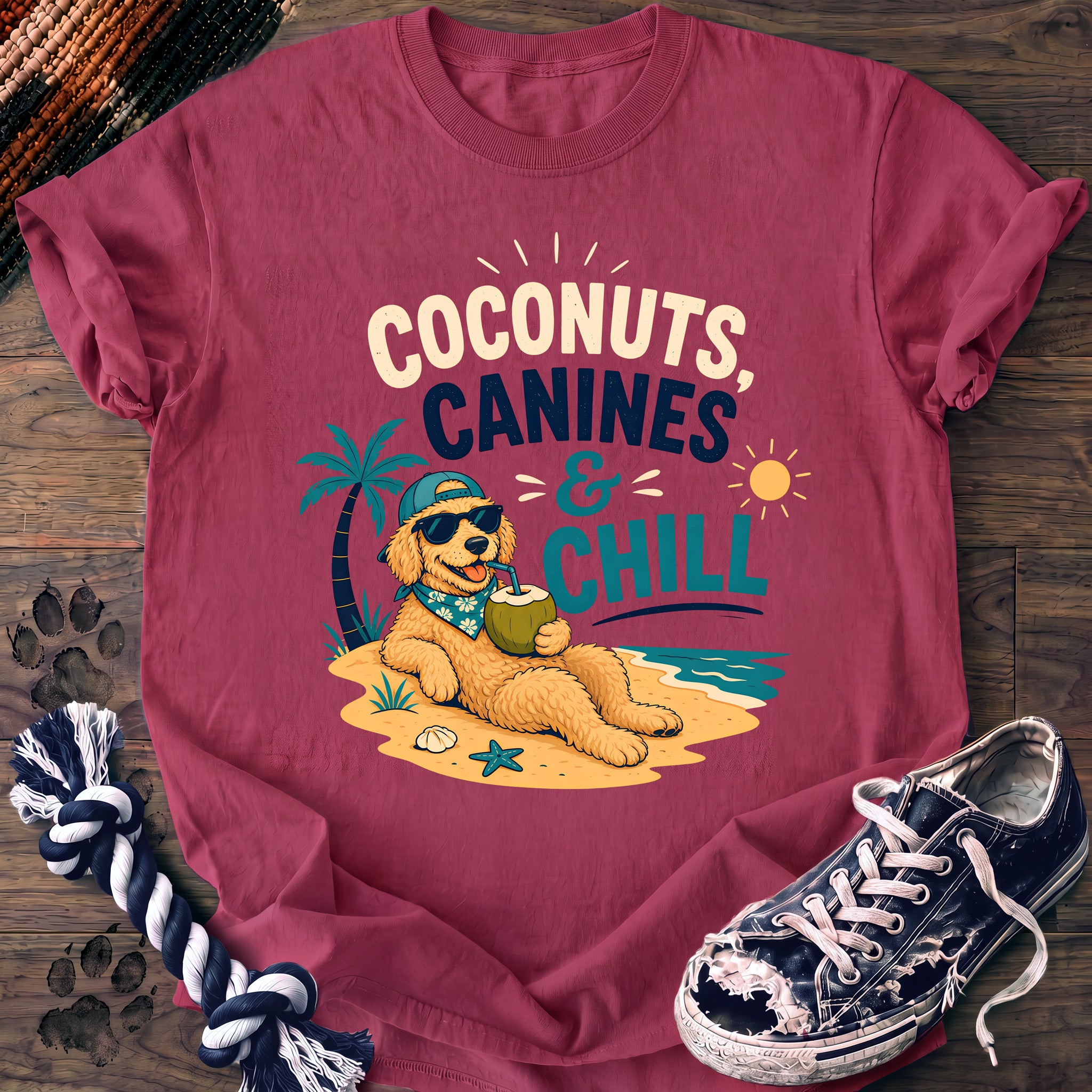 PAWSSION CLUB t-shirt in Crunchberry color - SKU PC-0642