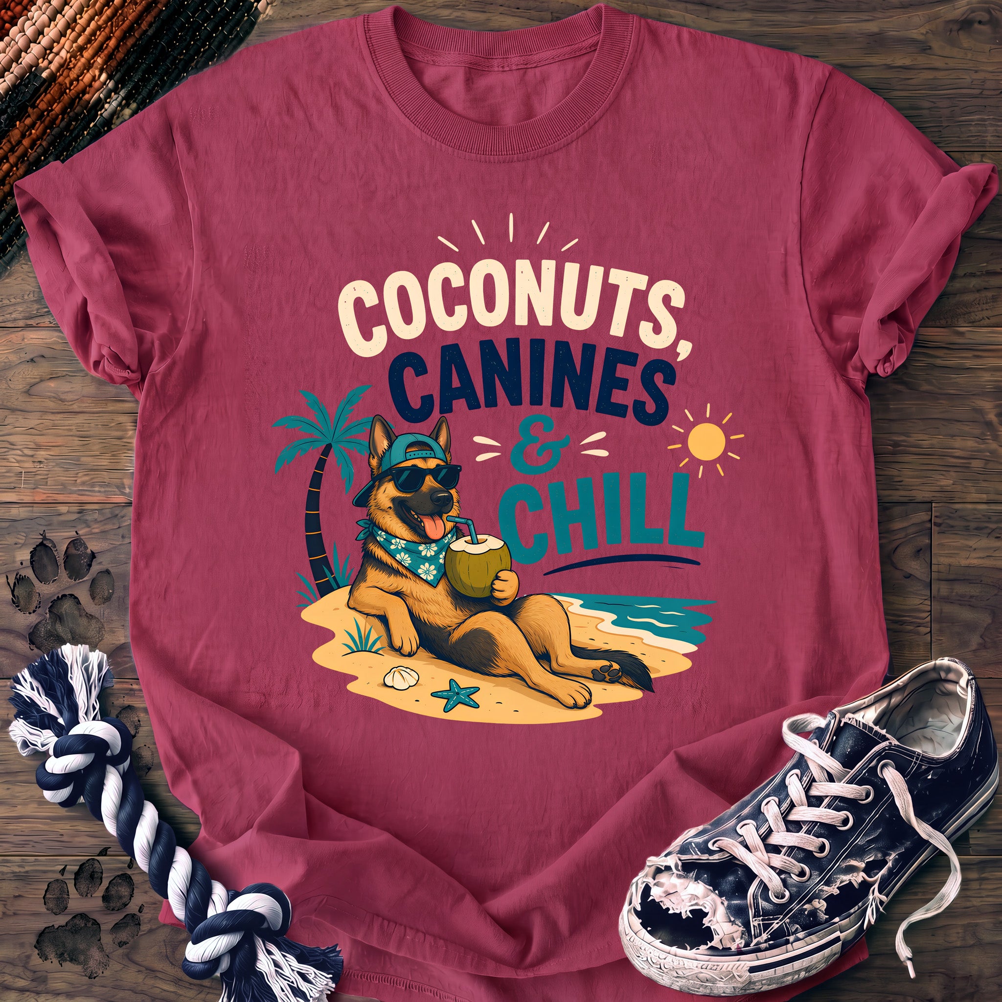 PAWSSION CLUB t-shirt in Crunchberry color - SKU PC-0647
