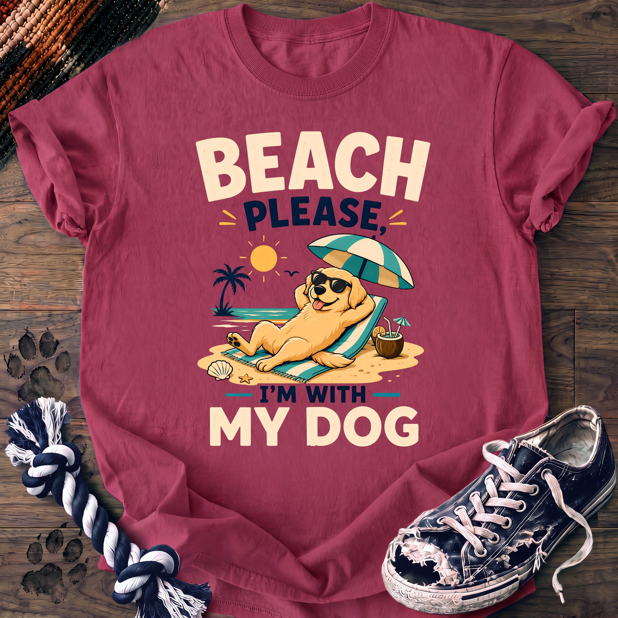 PAWSSION CLUB t-shirt in Crunchberry color - SKU PC-0648