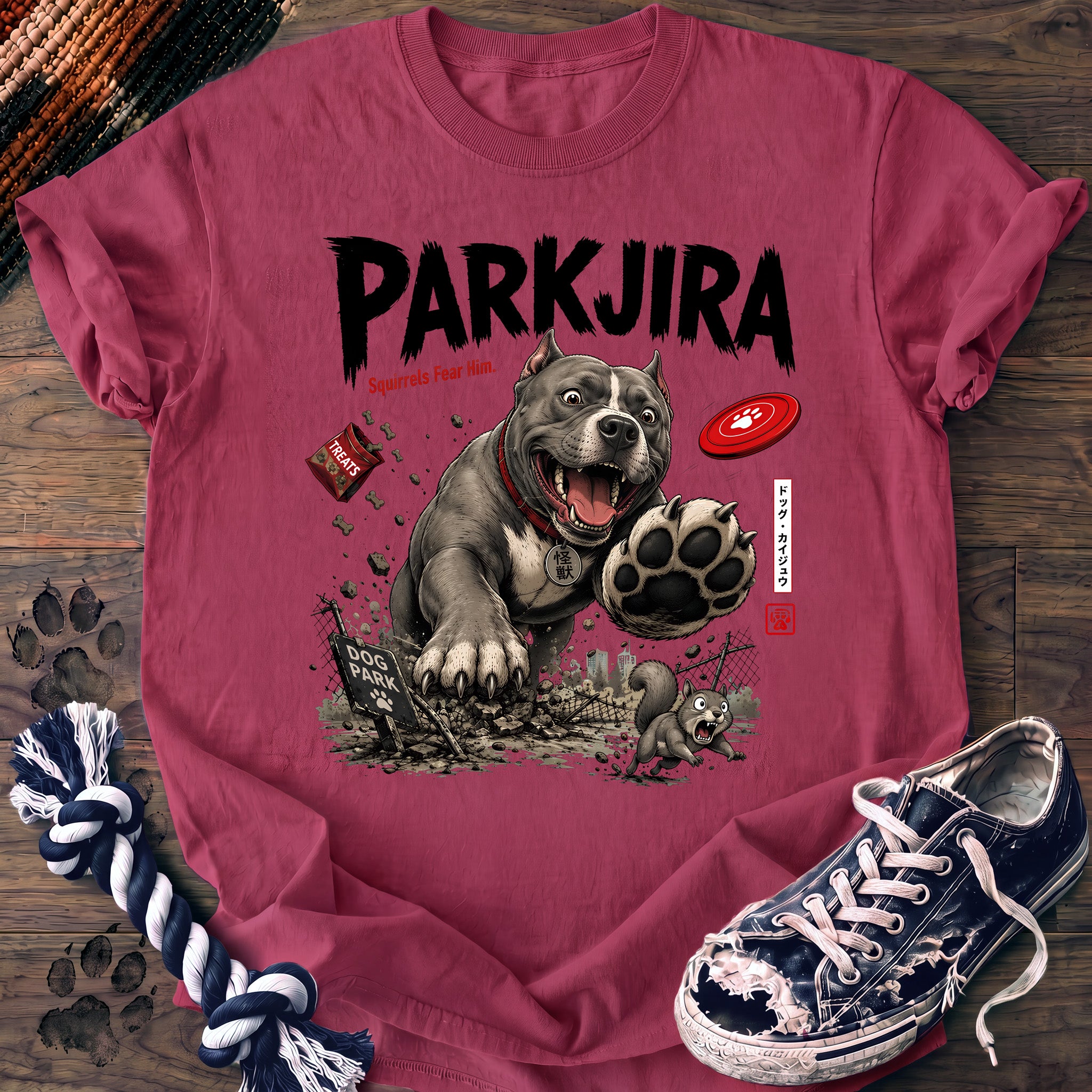 PAWSSION CLUB t-shirt in Crunchberry color - SKU PC-0656