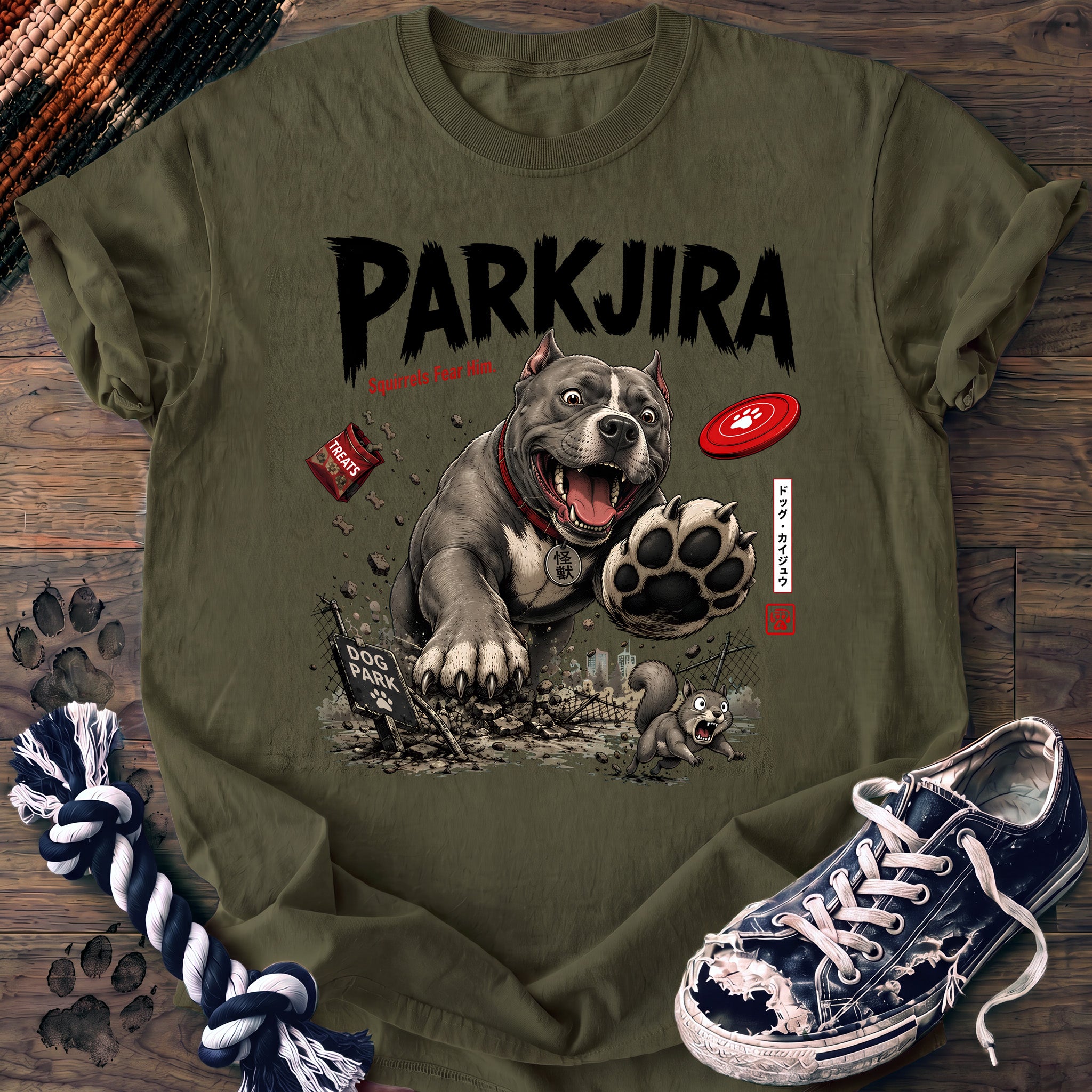 PAWSSION CLUB t-shirt in Moss color - SKU PC-0656