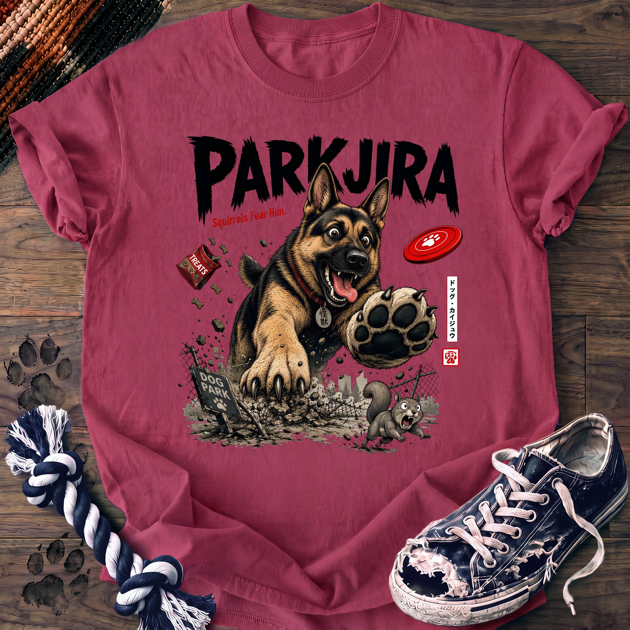 PAWSSION CLUB t-shirt in Crunchberry color - SKU PC-0660