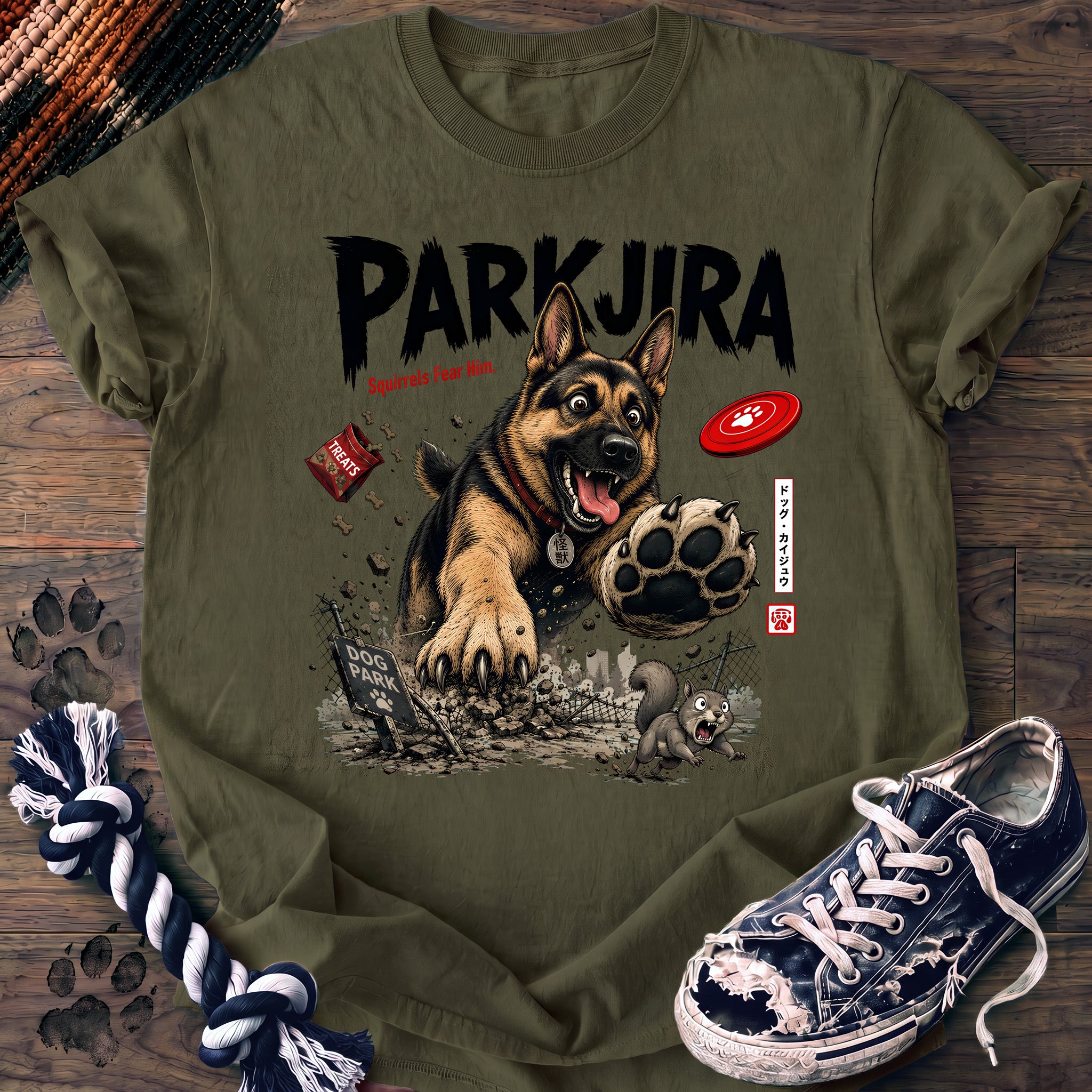 PAWSSION CLUB t-shirt in Moss color - SKU PC-0660