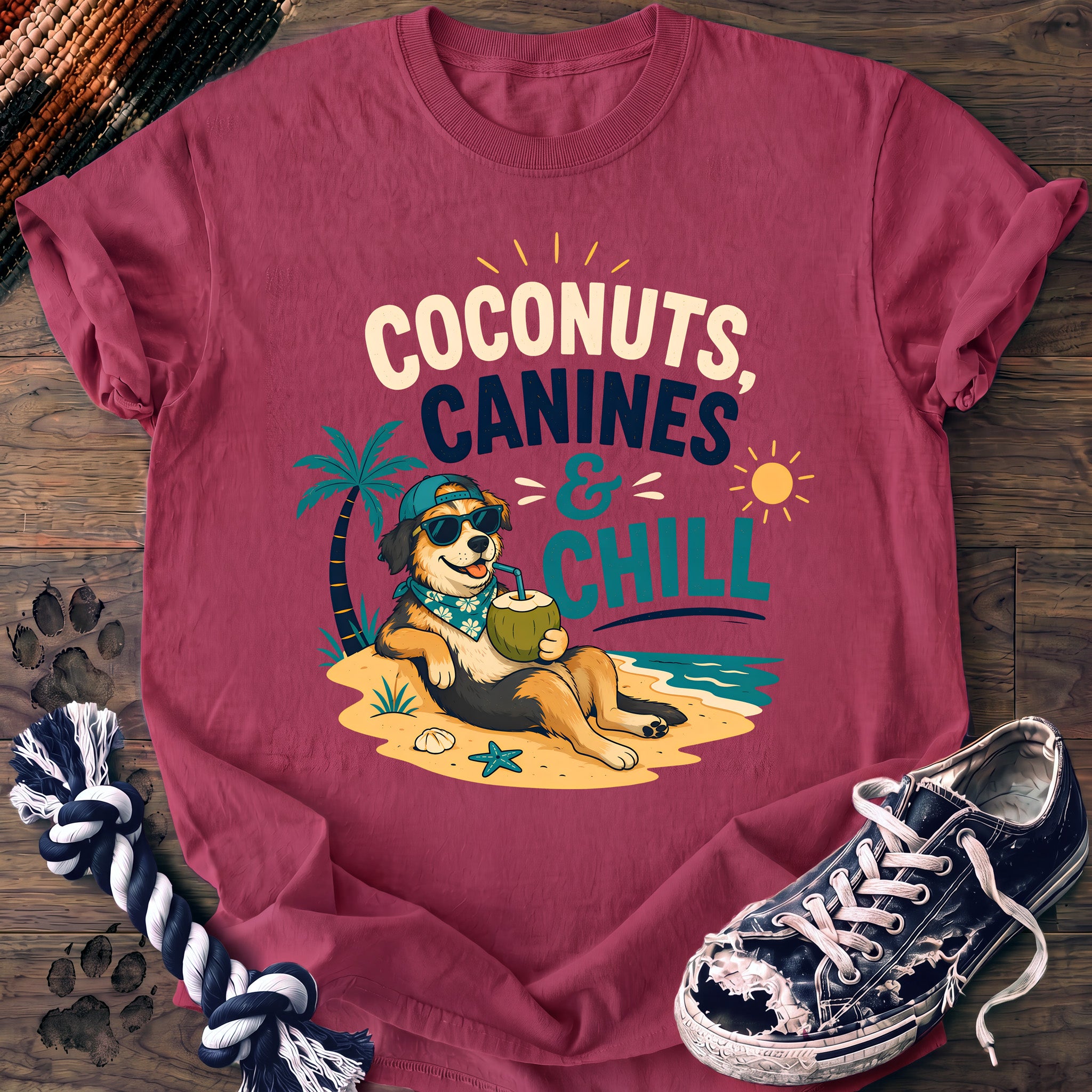 PAWSSION CLUB t-shirt in Crunchberry color - SKU PC-0669