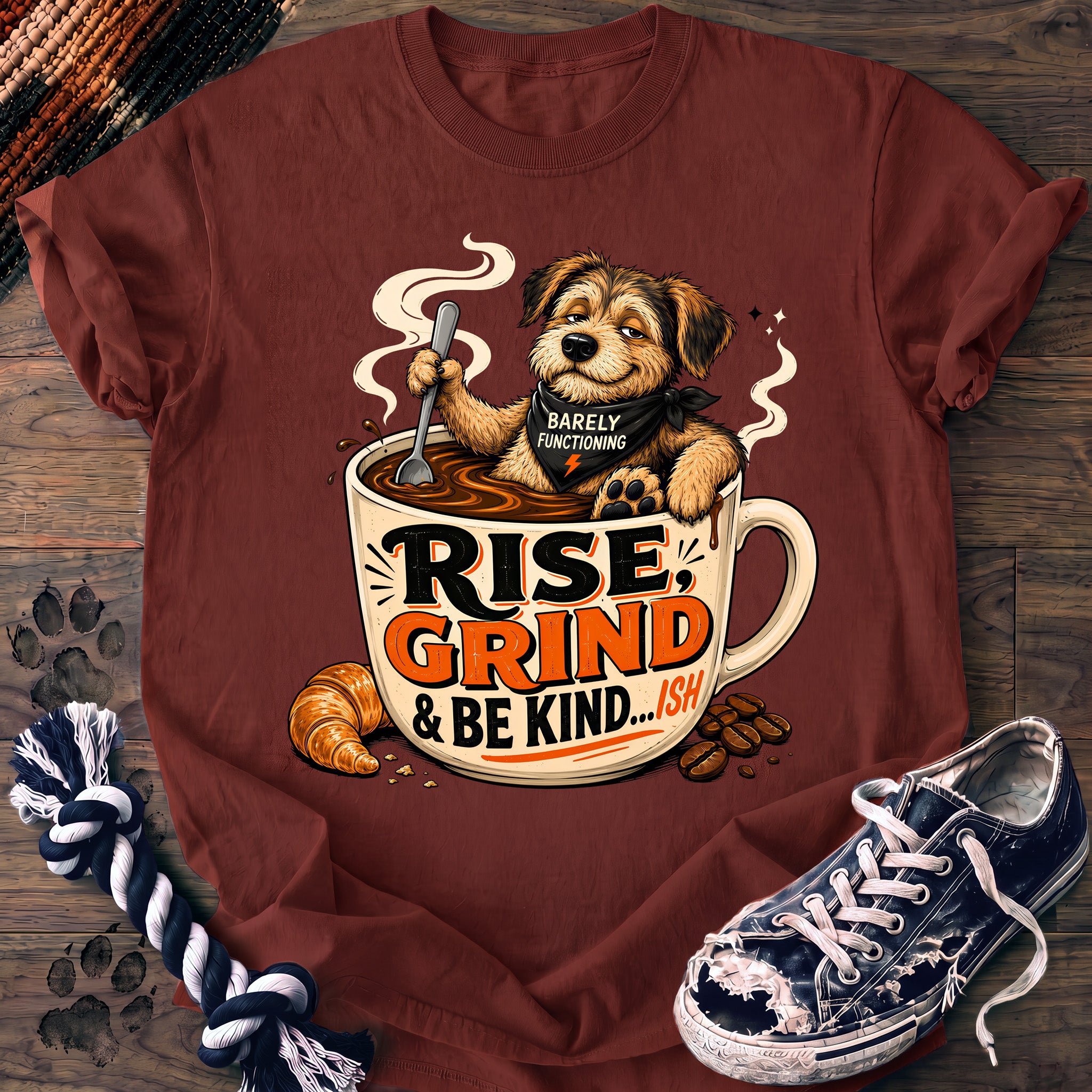PAWSSION CLUB t-shirt in Brick color - SKU PC-0676