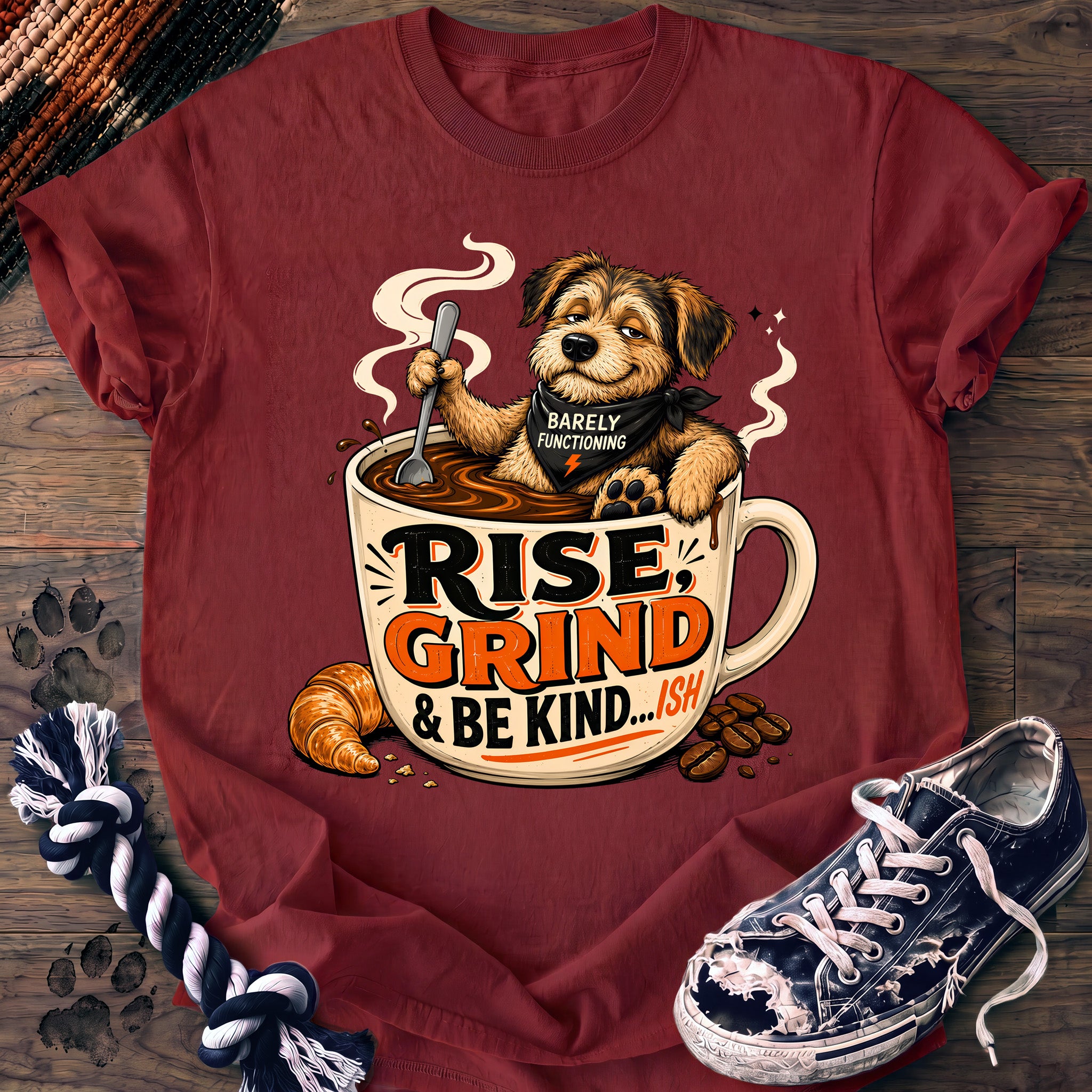 PAWSSION CLUB t-shirt in Chili color - SKU PC-0676