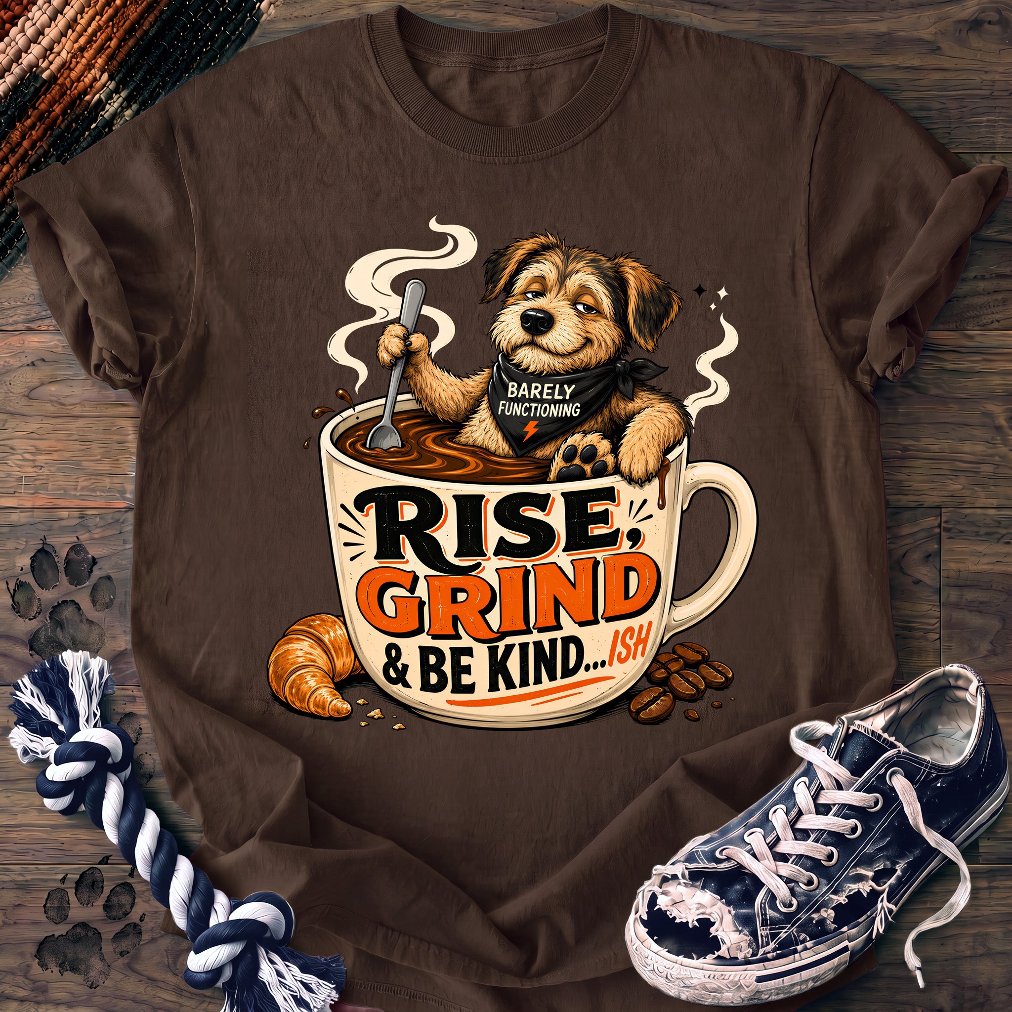 PAWSSION CLUB t-shirt in Espresso color - SKU PC-0676