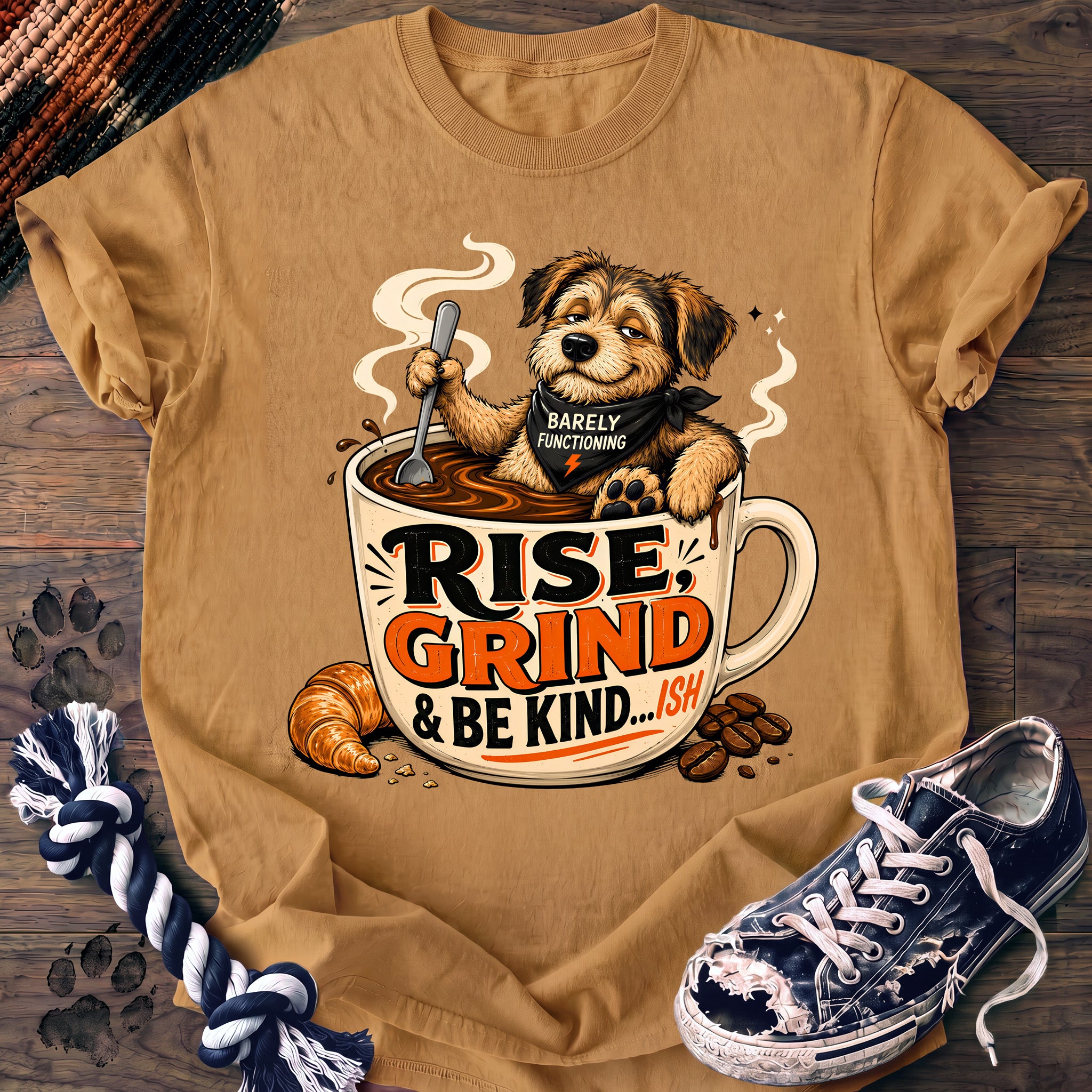 PAWSSION CLUB t-shirt in Mustard color - SKU PC-0676