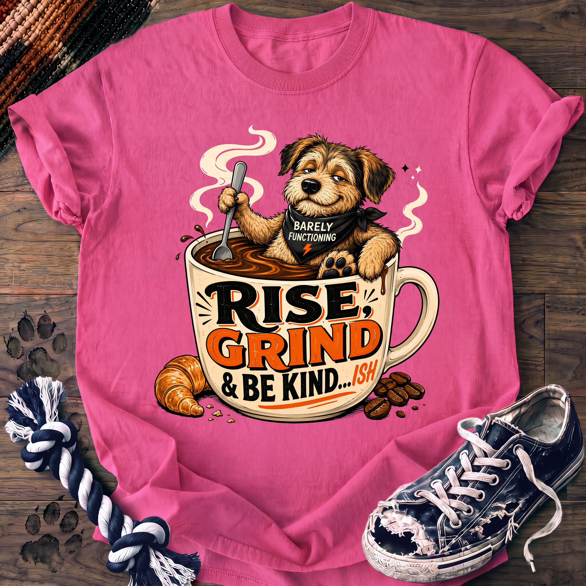 PAWSSION CLUB t-shirt in NeonPink color - SKU PC-0676