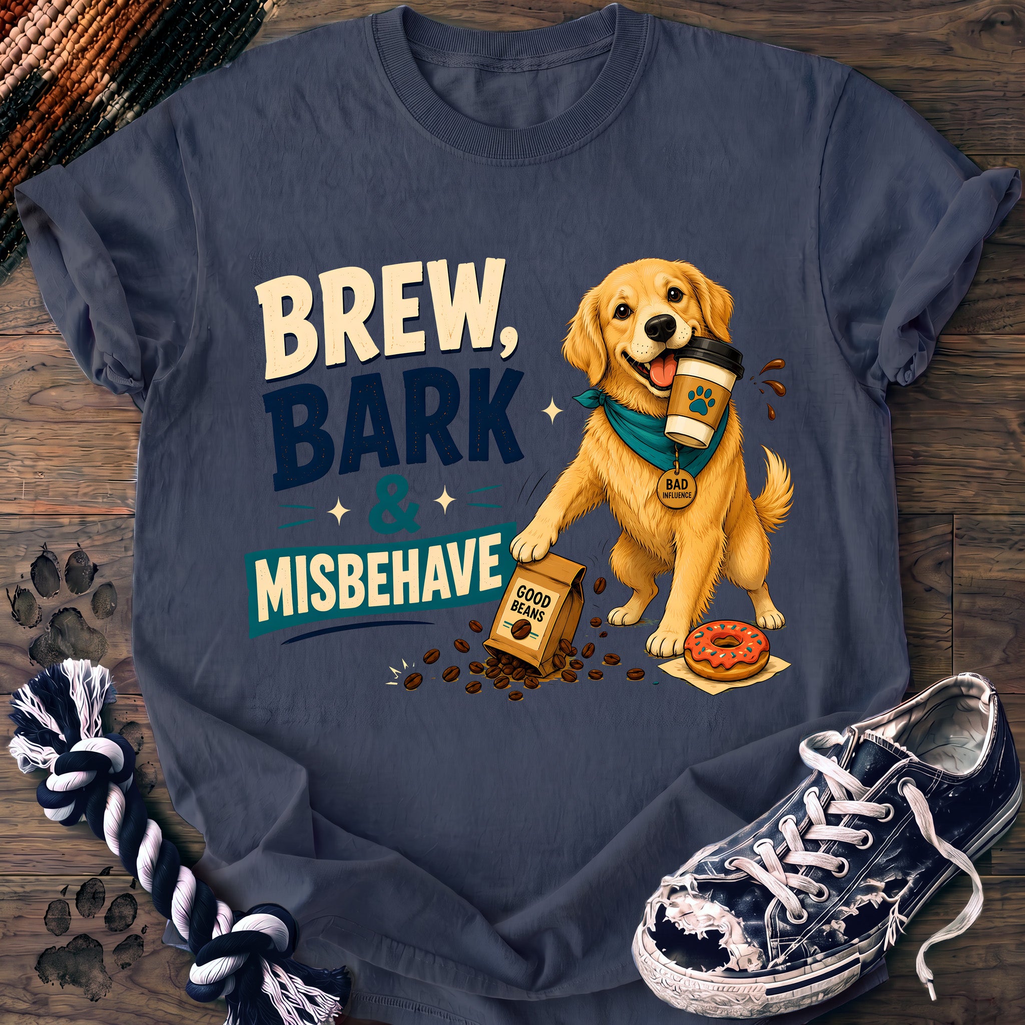 PAWSSION CLUB t-shirt in BlueJean color - SKU PC-0686