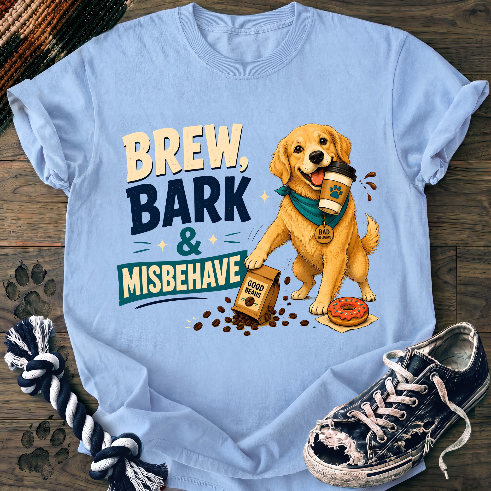 PAWSSION CLUB t-shirt in Chambray color - SKU PC-0686