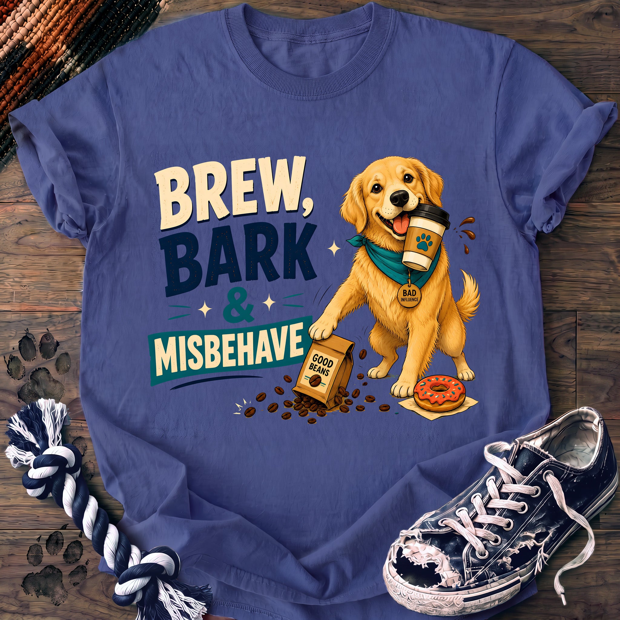 PAWSSION CLUB t-shirt in FloBlue color - SKU PC-0686