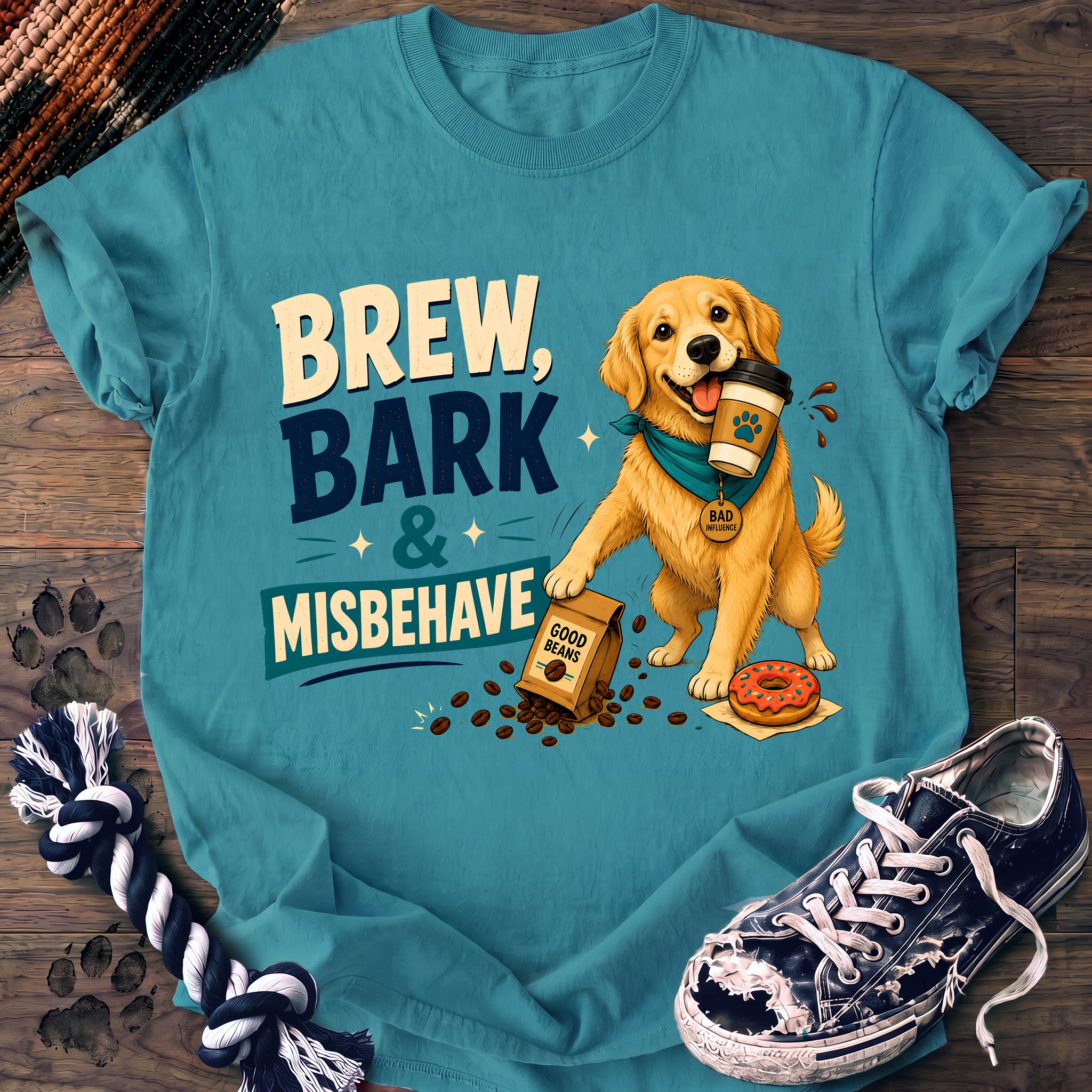 PAWSSION CLUB t-shirt in LagoonBlue color - SKU PC-0686