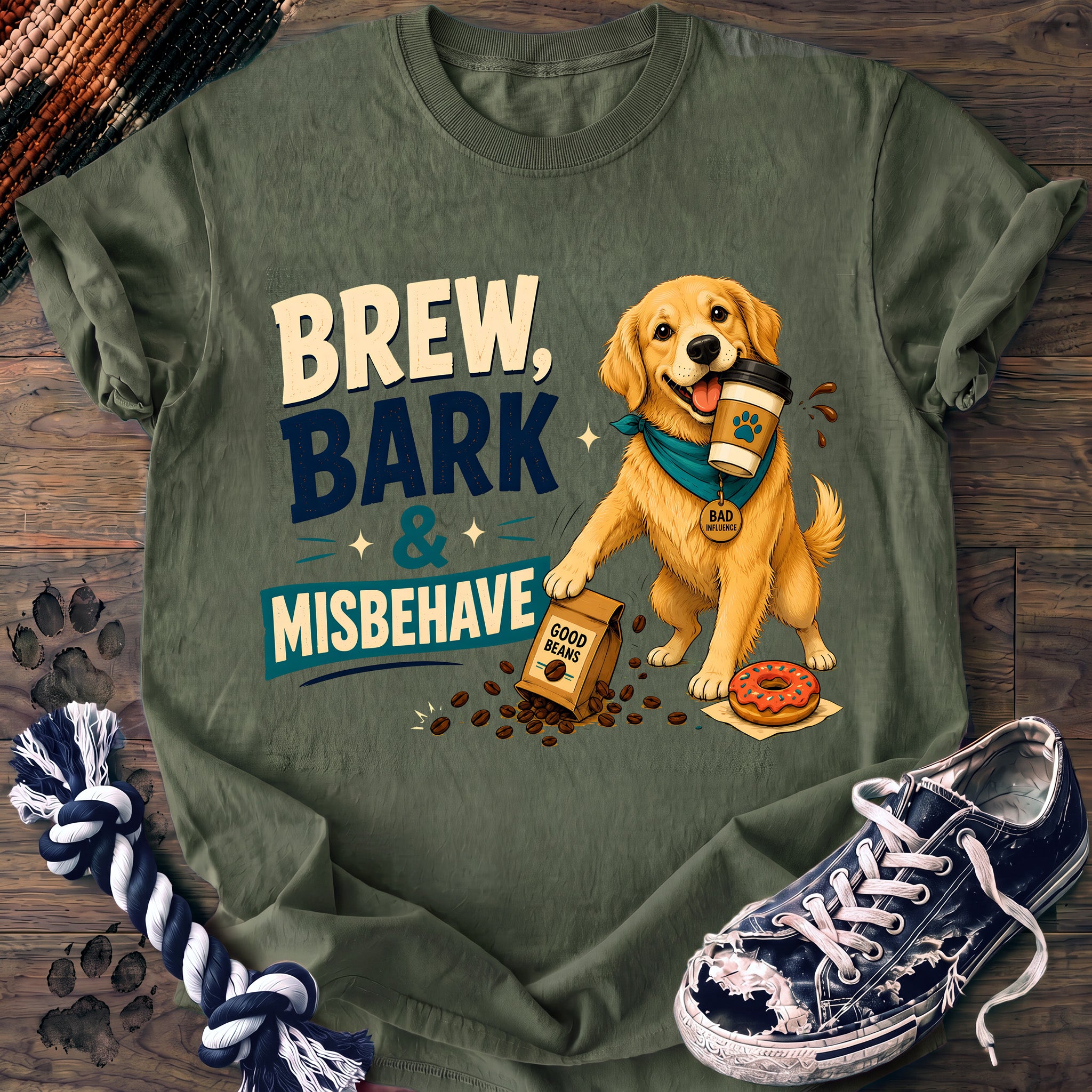 PAWSSION CLUB t-shirt in LightGreen color - SKU PC-0686