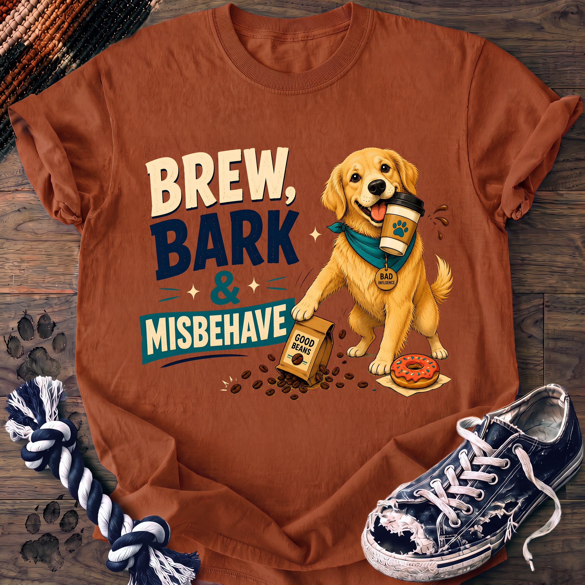 PAWSSION CLUB t-shirt in Yam color - SKU PC-0686