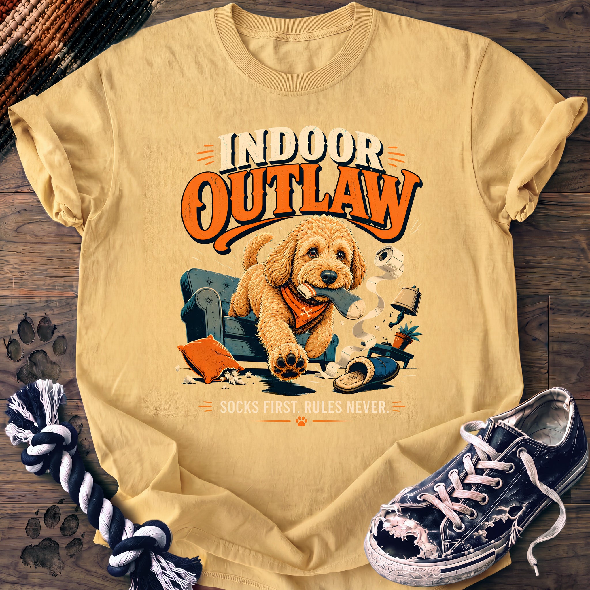 PAWSSION CLUB t-shirt in Butter color - SKU PC-0688