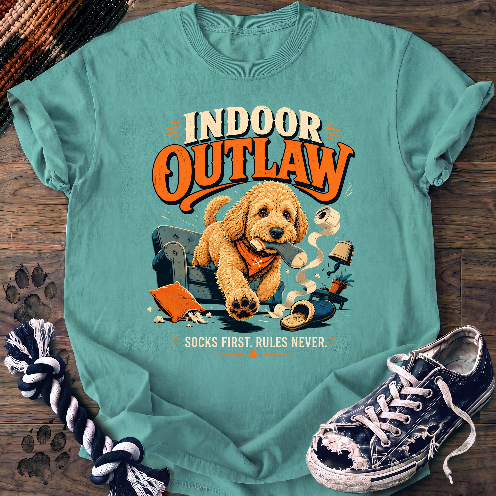 PAWSSION CLUB t-shirt in ChalkyMint color - SKU PC-0688