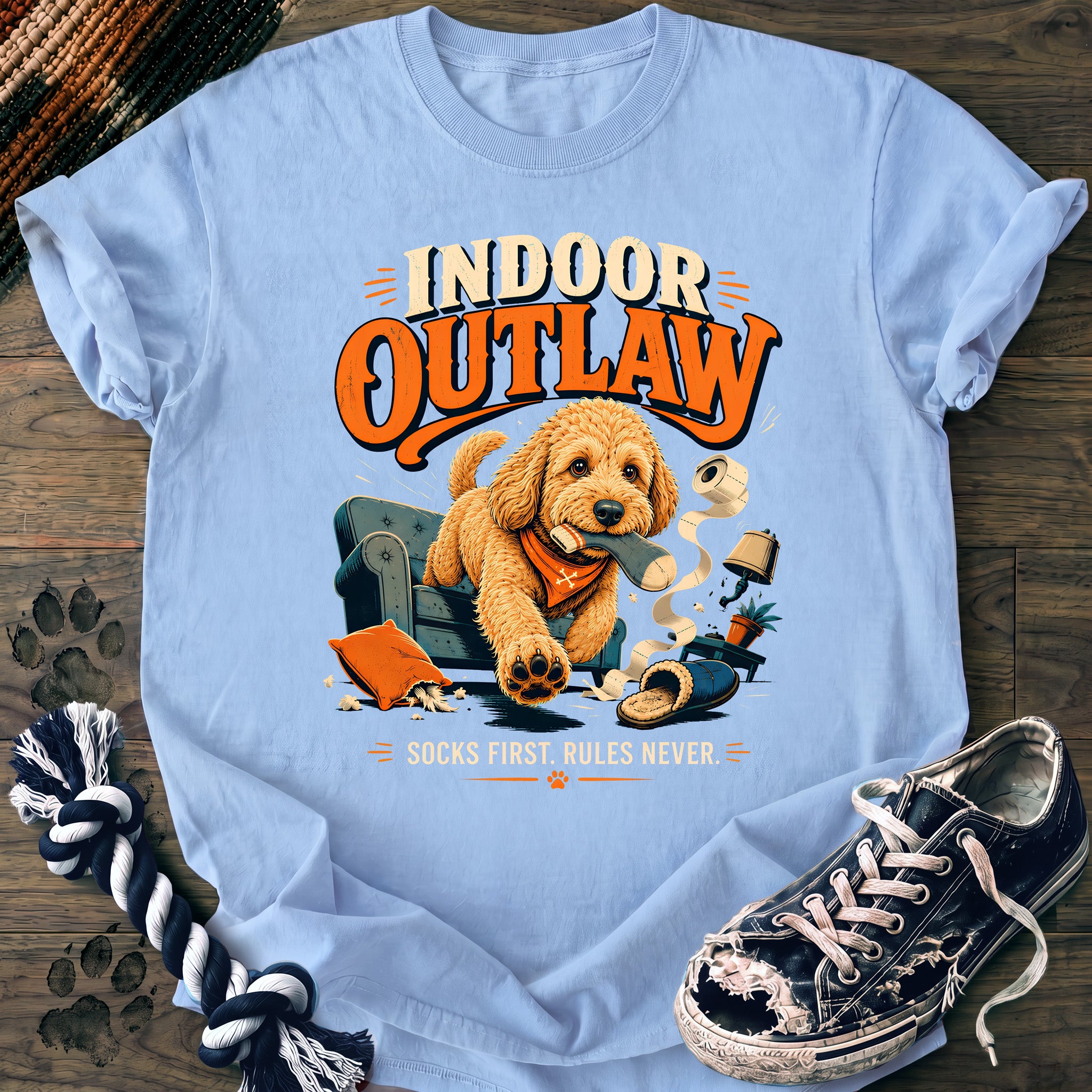 PAWSSION CLUB t-shirt in Chambray color - SKU PC-0688
