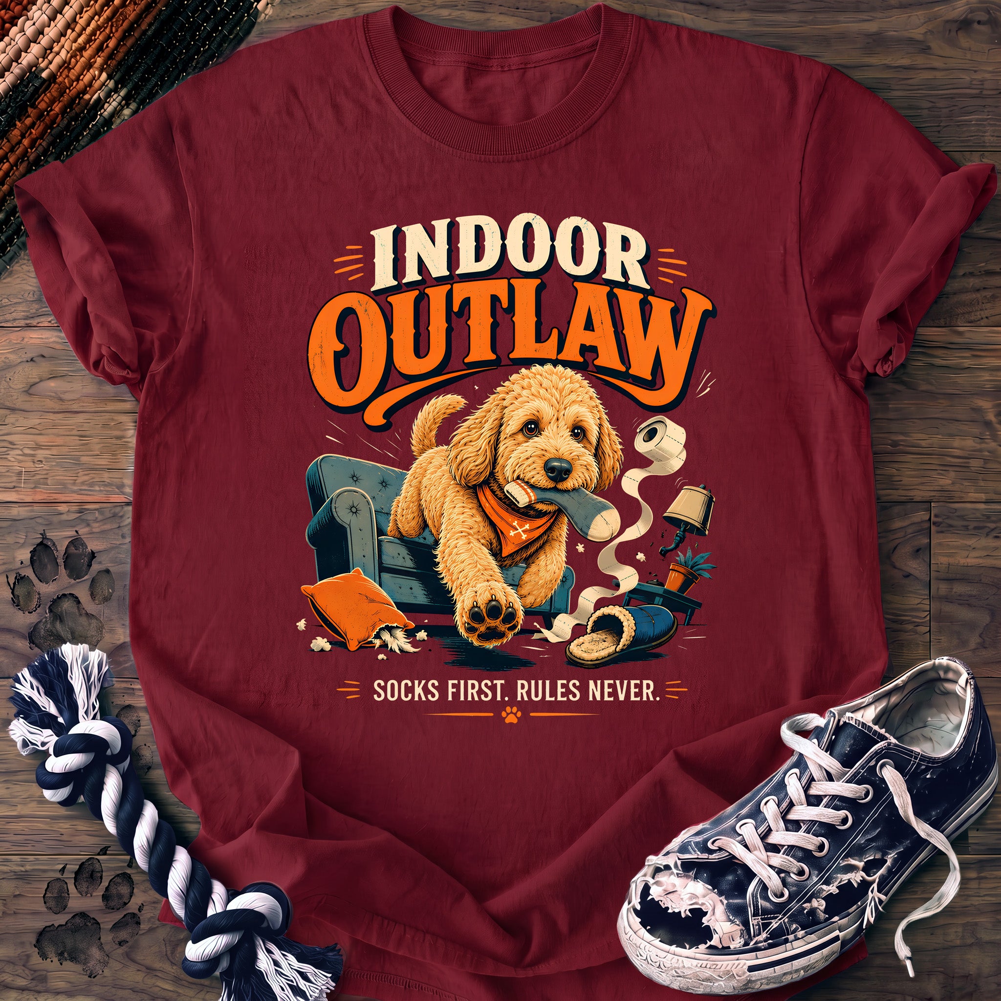 PAWSSION CLUB t-shirt in Crimson color - SKU PC-0688