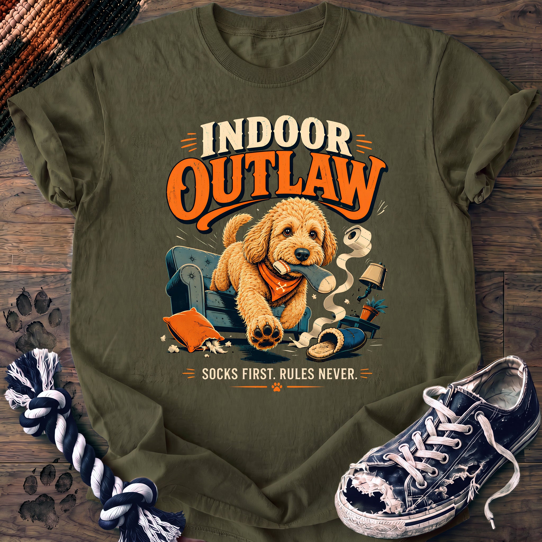 PAWSSION CLUB t-shirt in Moss color - SKU PC-0688