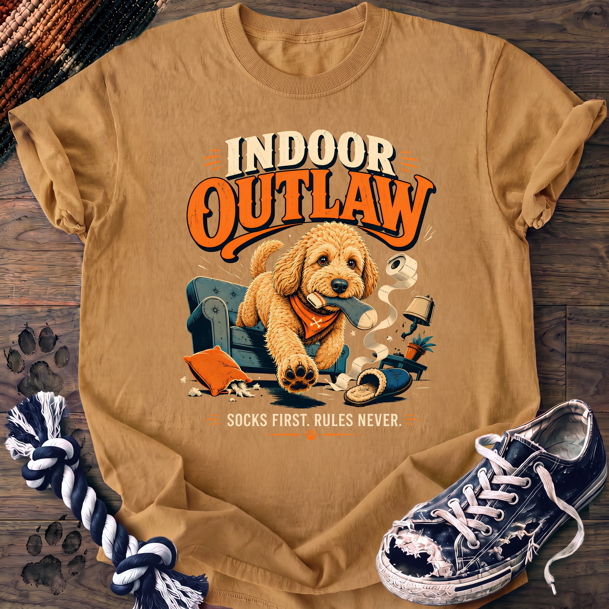 PAWSSION CLUB t-shirt in Mustard color - SKU PC-0688