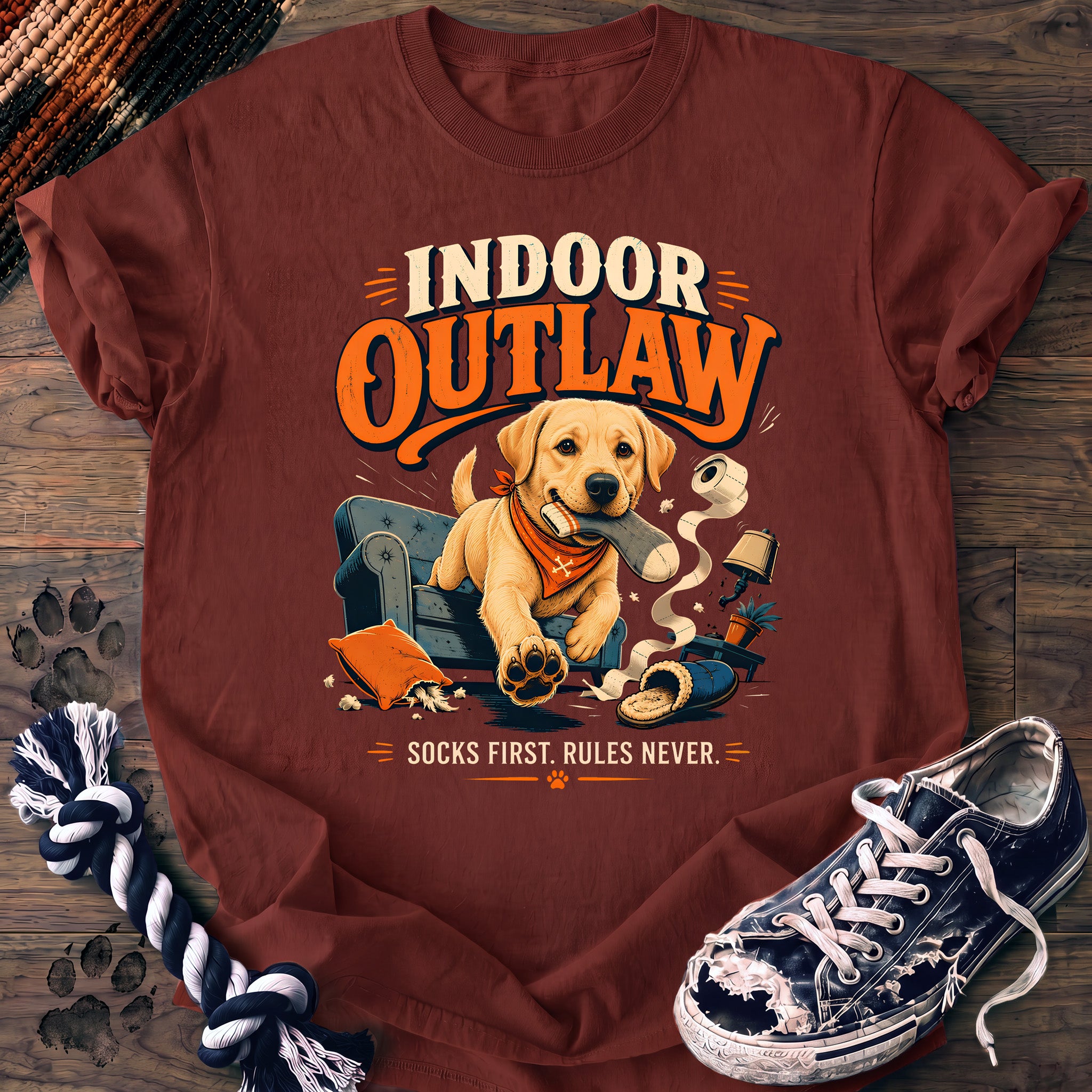 PAWSSION CLUB t-shirt in Brick color - SKU PC-0695