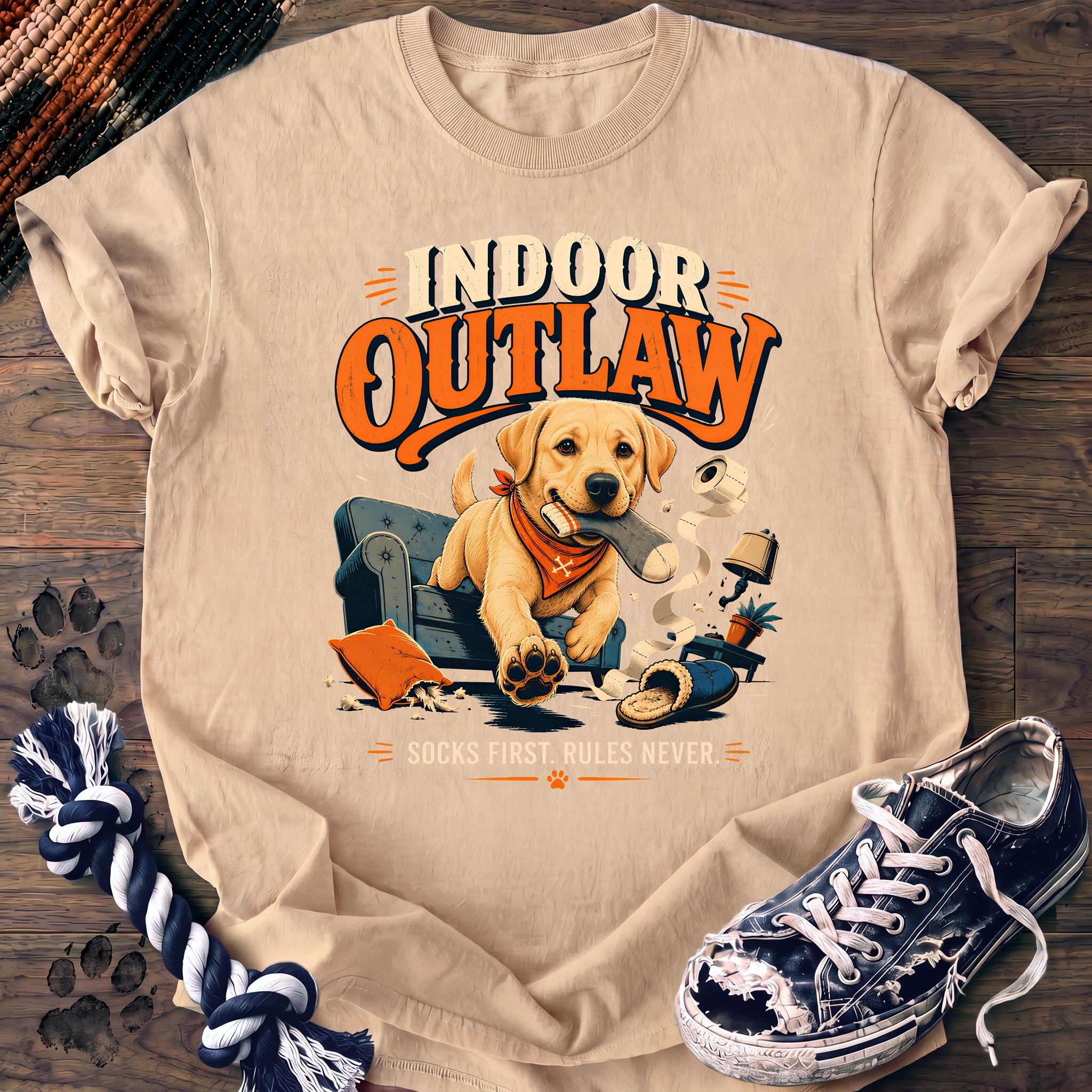 PAWSSION CLUB t-shirt in Ivory color - SKU PC-0695
