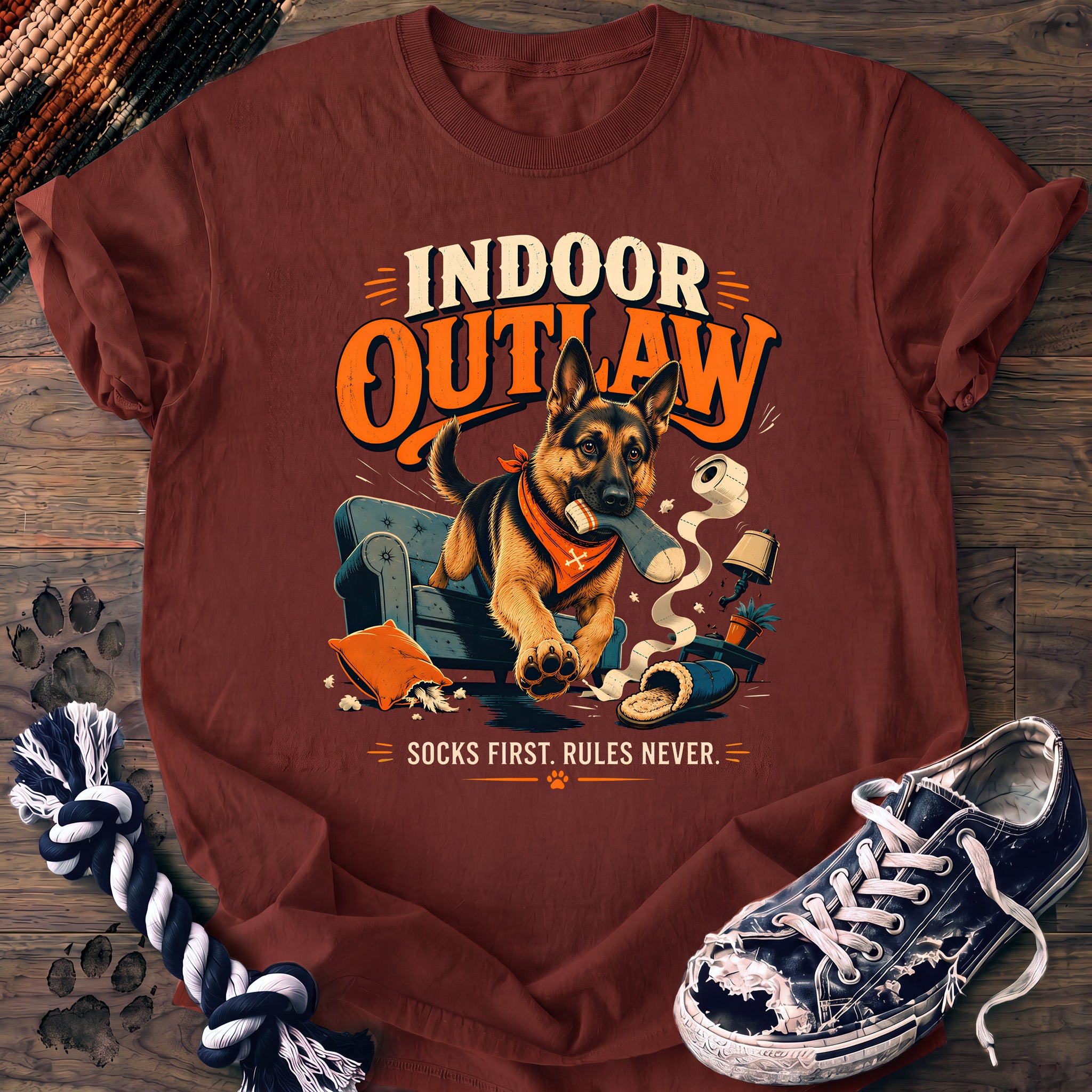 PAWSSION CLUB t-shirt in Brick color - SKU PC-0696
