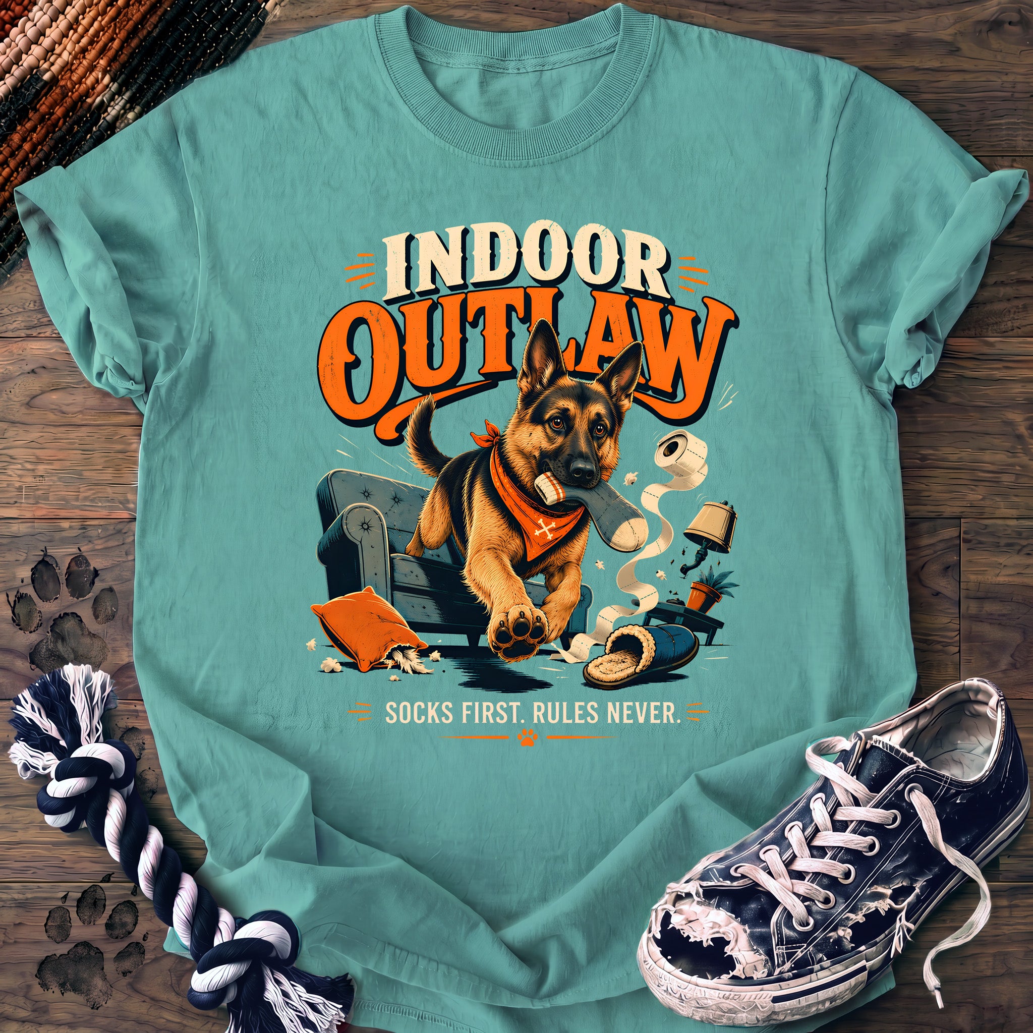 PAWSSION CLUB t-shirt in ChalkyMint color - SKU PC-0696