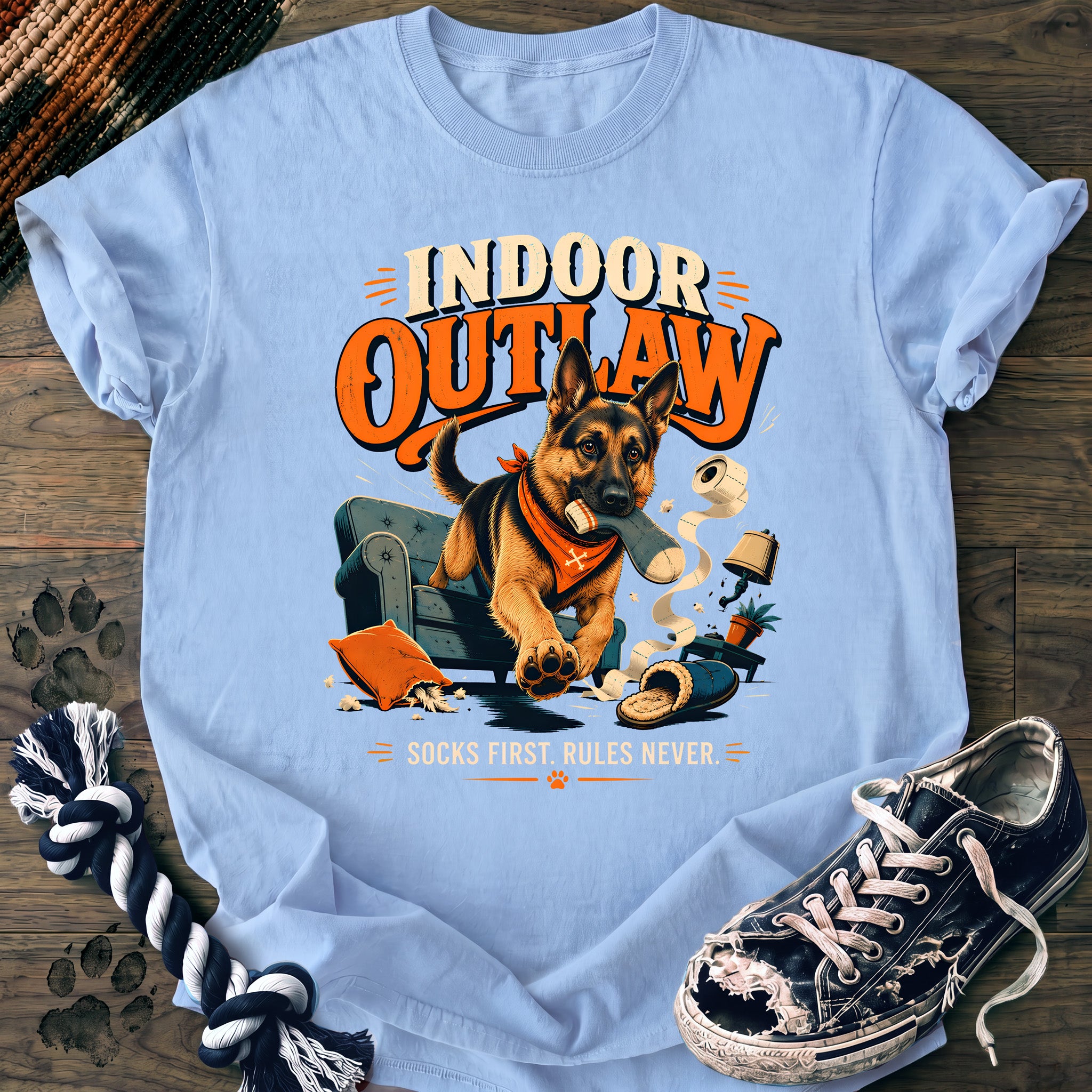 PAWSSION CLUB t-shirt in Chambray color - SKU PC-0696