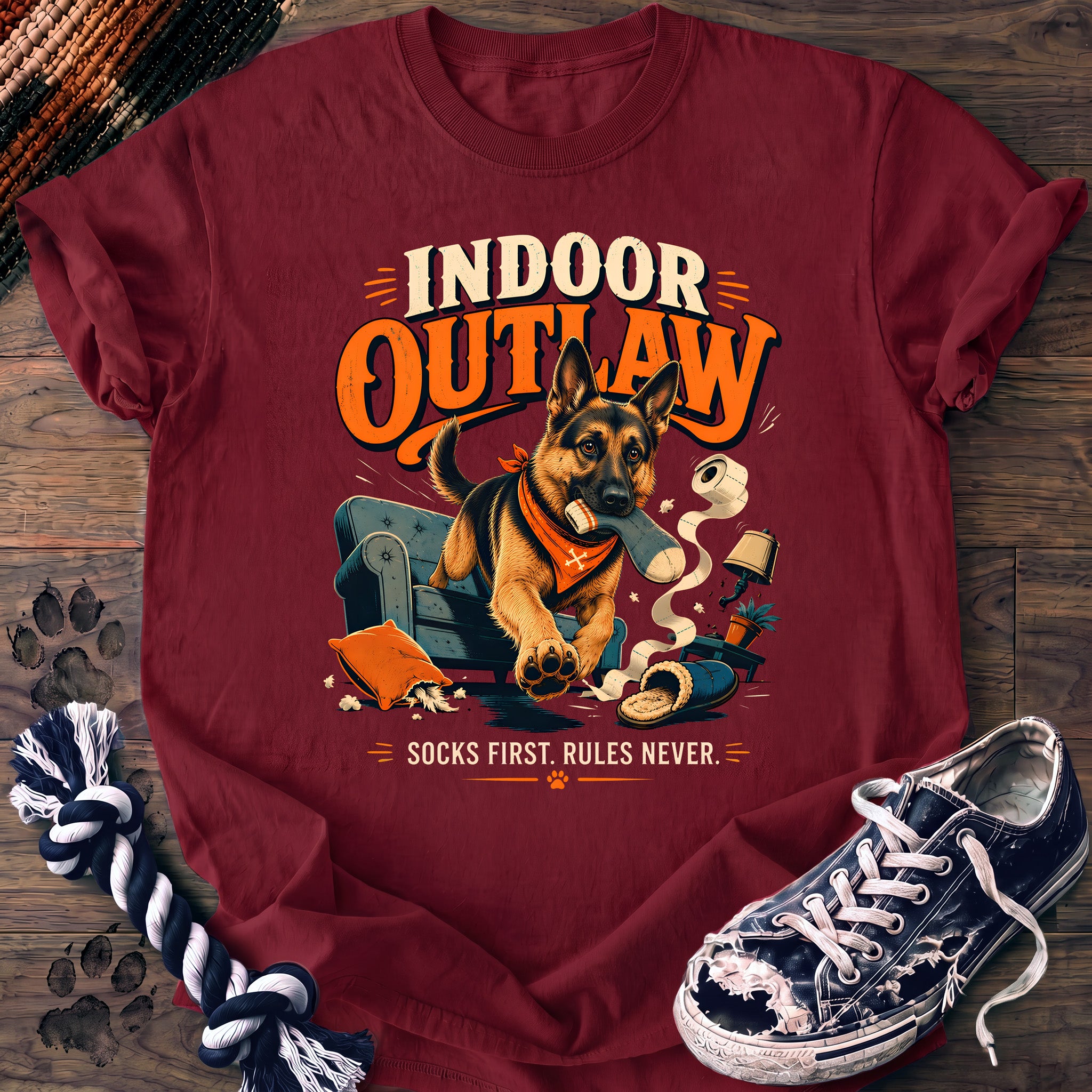 PAWSSION CLUB t-shirt in Crimson color - SKU PC-0696